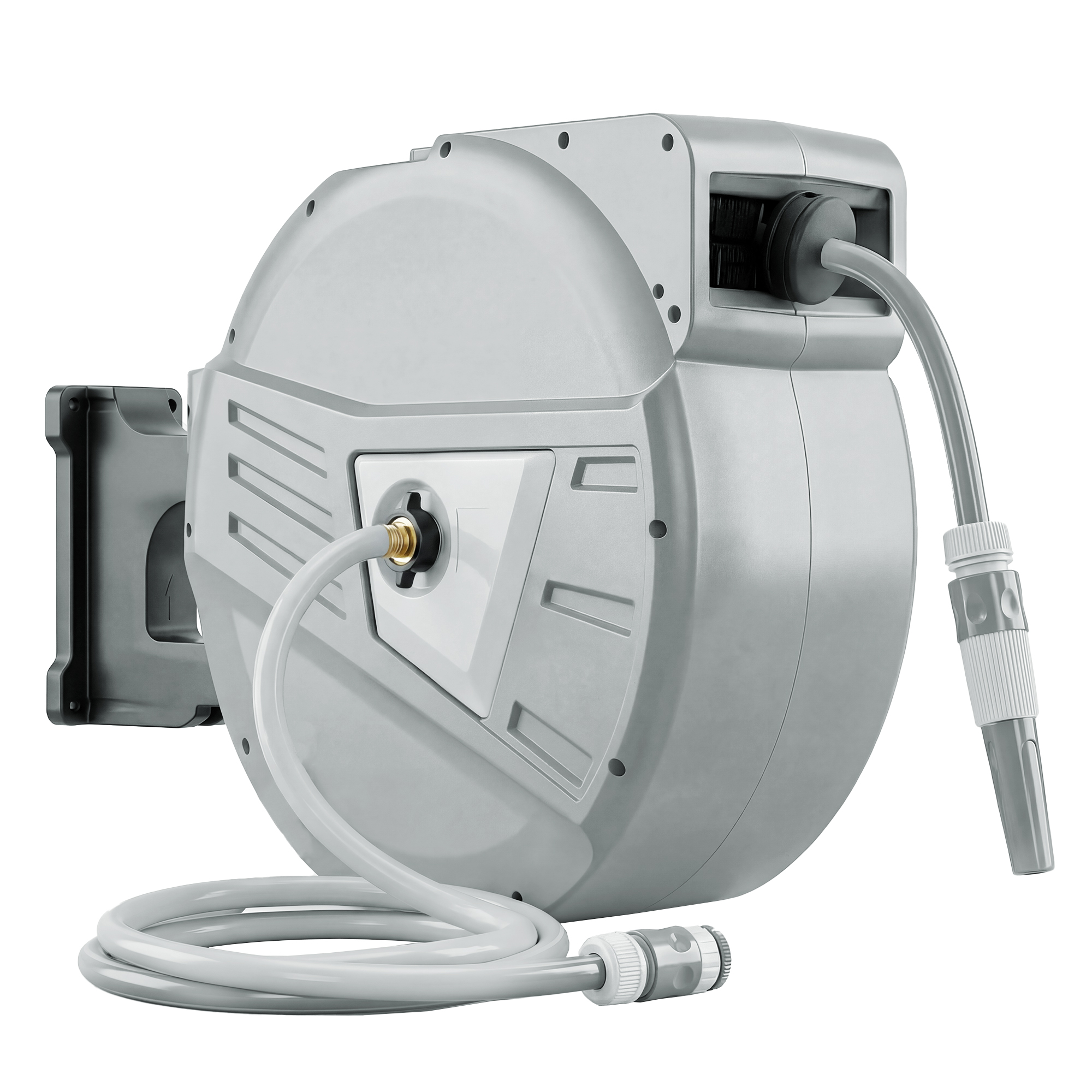 Outsunny Wand-Schlauchaufroller 40+2 m, 180° schwenkbar, Schlauchaufroller, günstig online kaufen