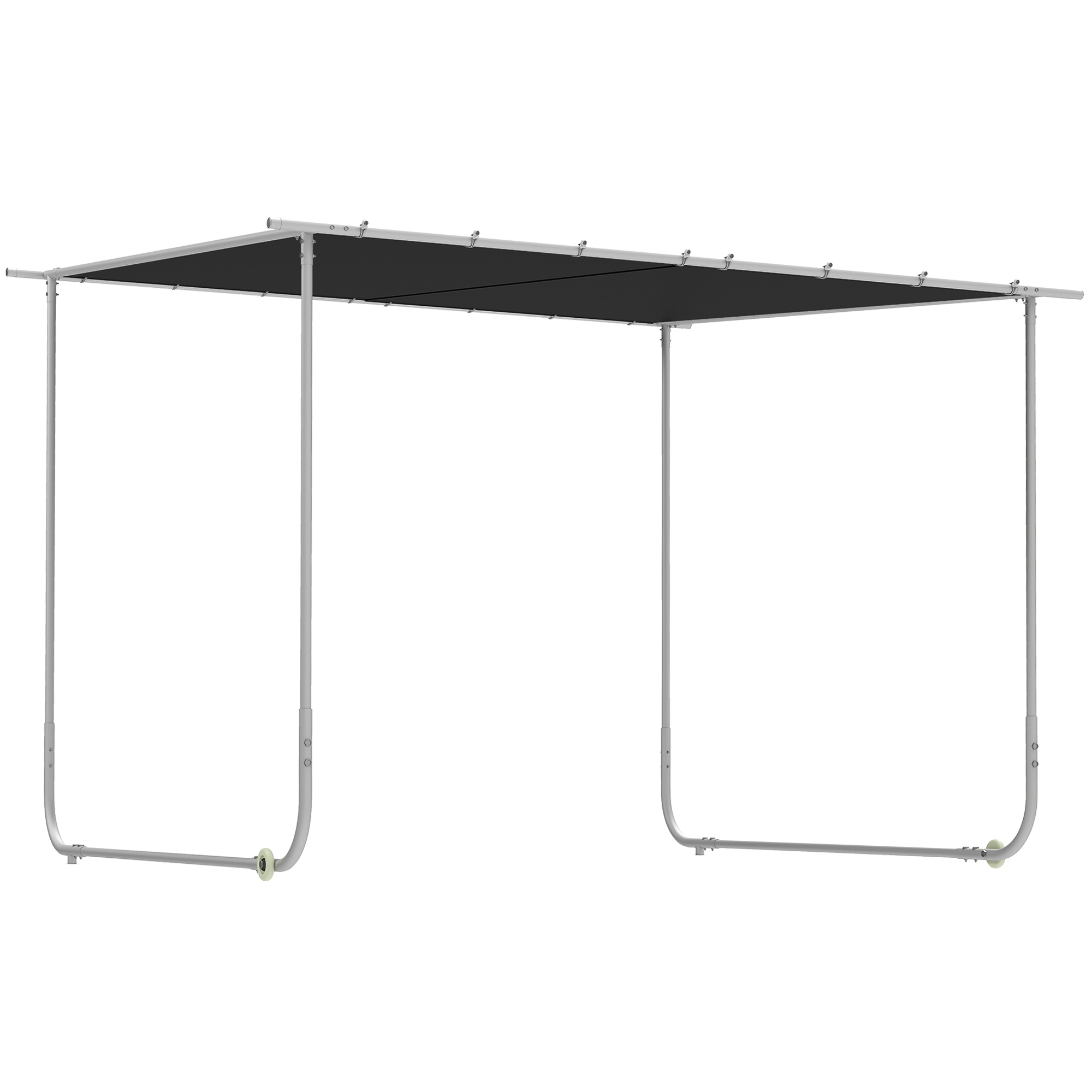 Outsunny Mobilny Pavilon, z kołami, z workami z piaskiem, stalowy stelaż, 3x3m, Szary