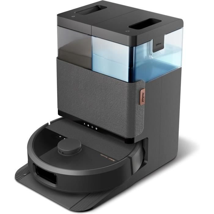 Joom Irobot Roomba Plus 505 Robot Aspirateur Laveur -Base Multifonction - Lavage/Séchage À L'air Chaud Des Lingettes - Precisionvision Ia Noir - Image 5