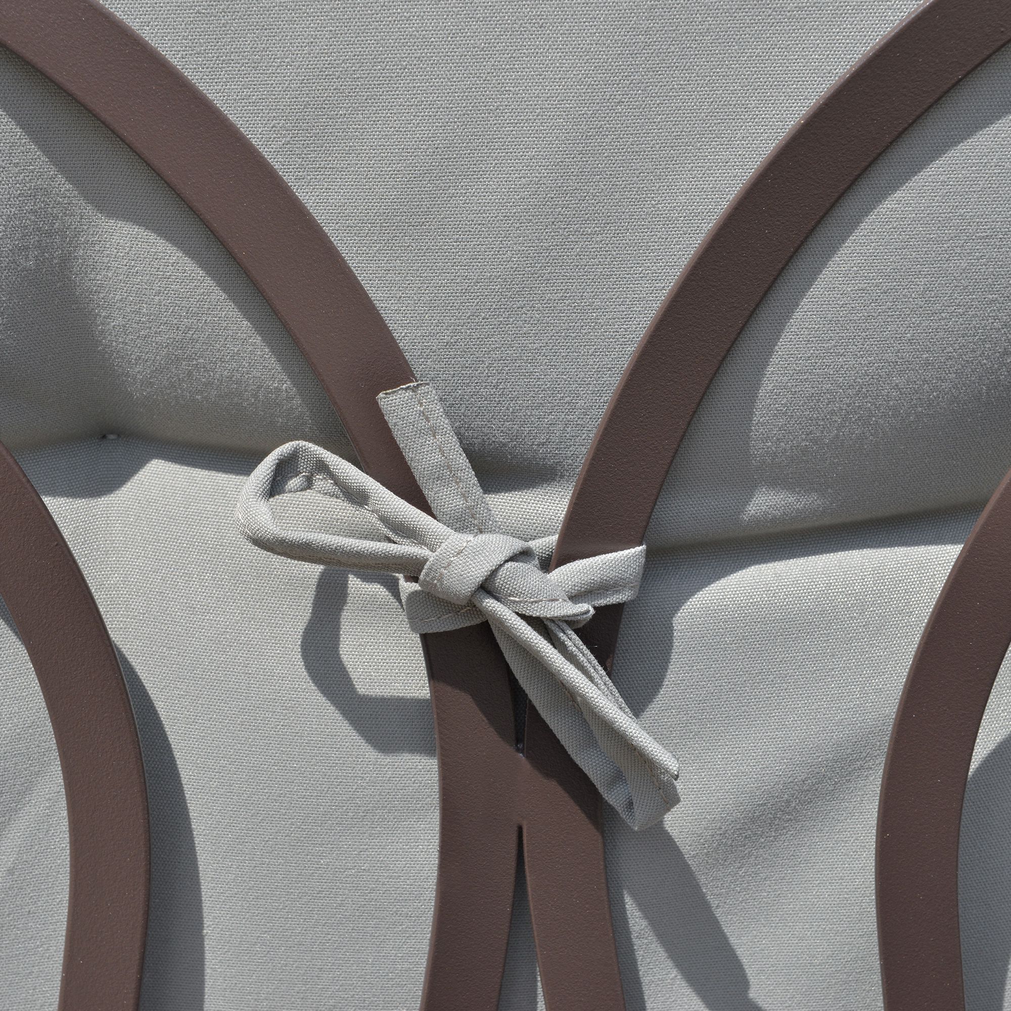  Balansoar Exterior 3 Locuri cu Cadru din Otel, Acoperis si Perne Incluse, Gri Deschis [8]