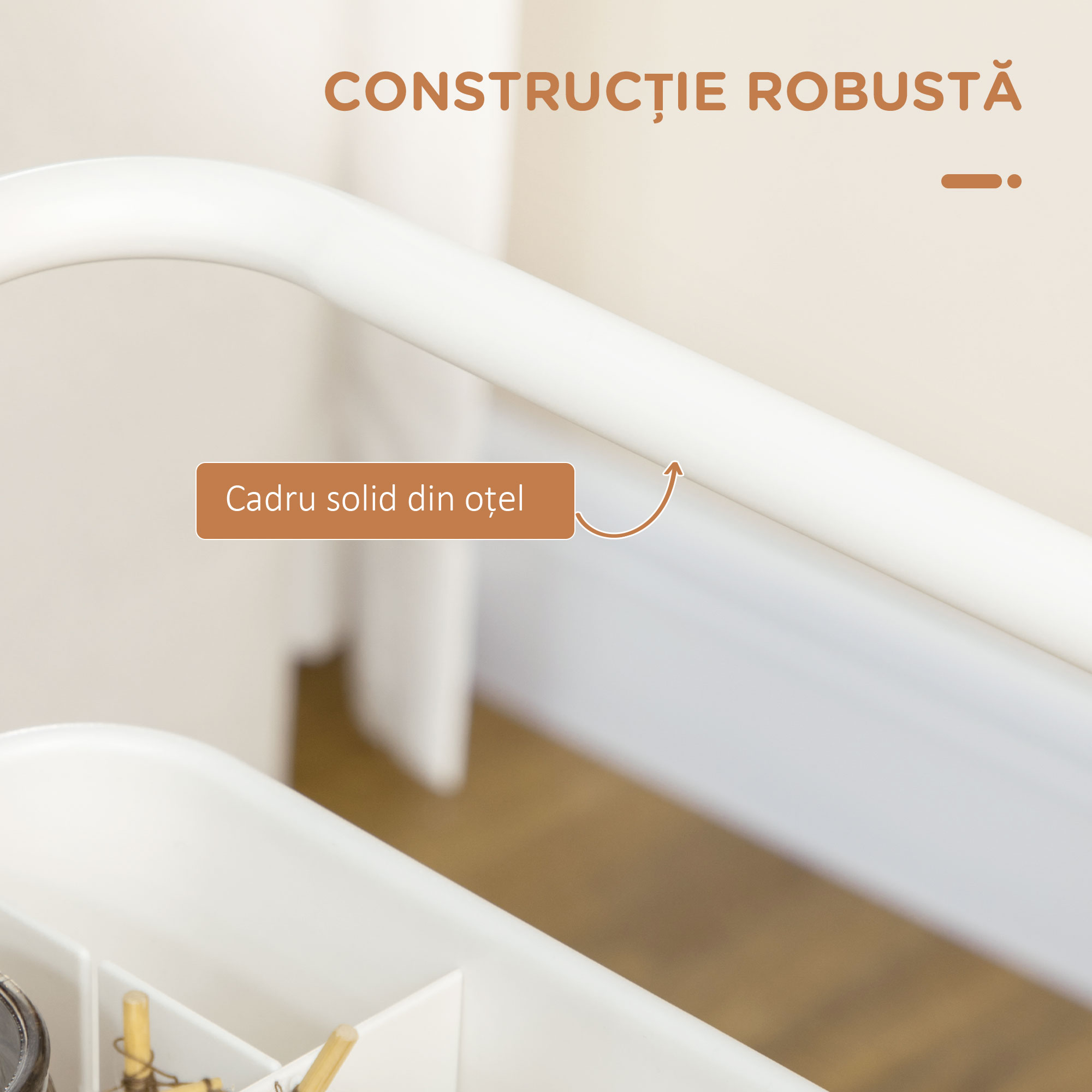  Carucior de Bucatarie Multifunctional cu 3 Nivele, Cosuri si Carlige Detasabile, 42x38x86.5 cm, Negru [6]