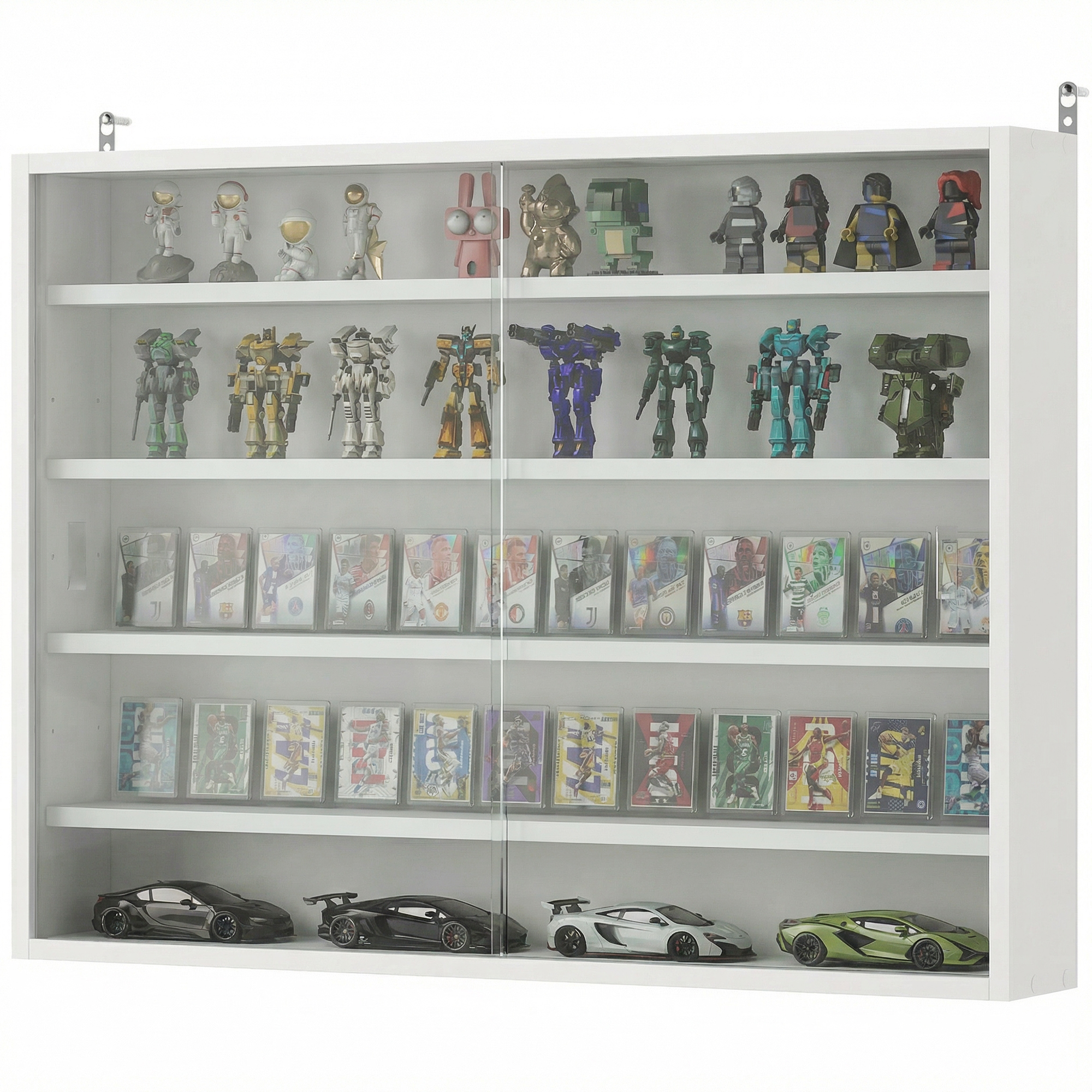 HOMCOM off-white shelf in glass (ref. 833-761V81WT)