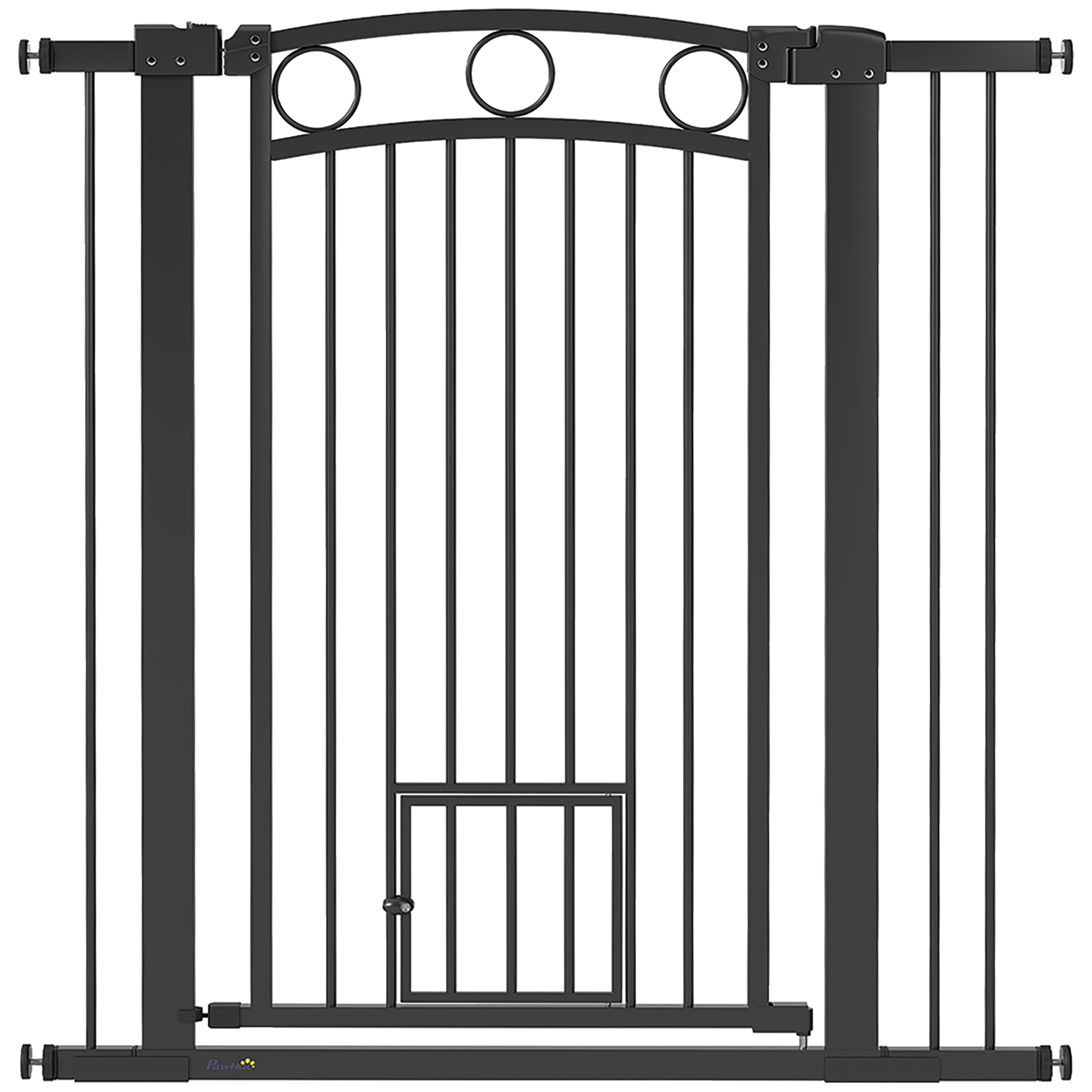 PawHut Türschutzgitter Hund, 76-104 cm Absperrgitter ohne Bohren, Treppengi günstig online kaufen