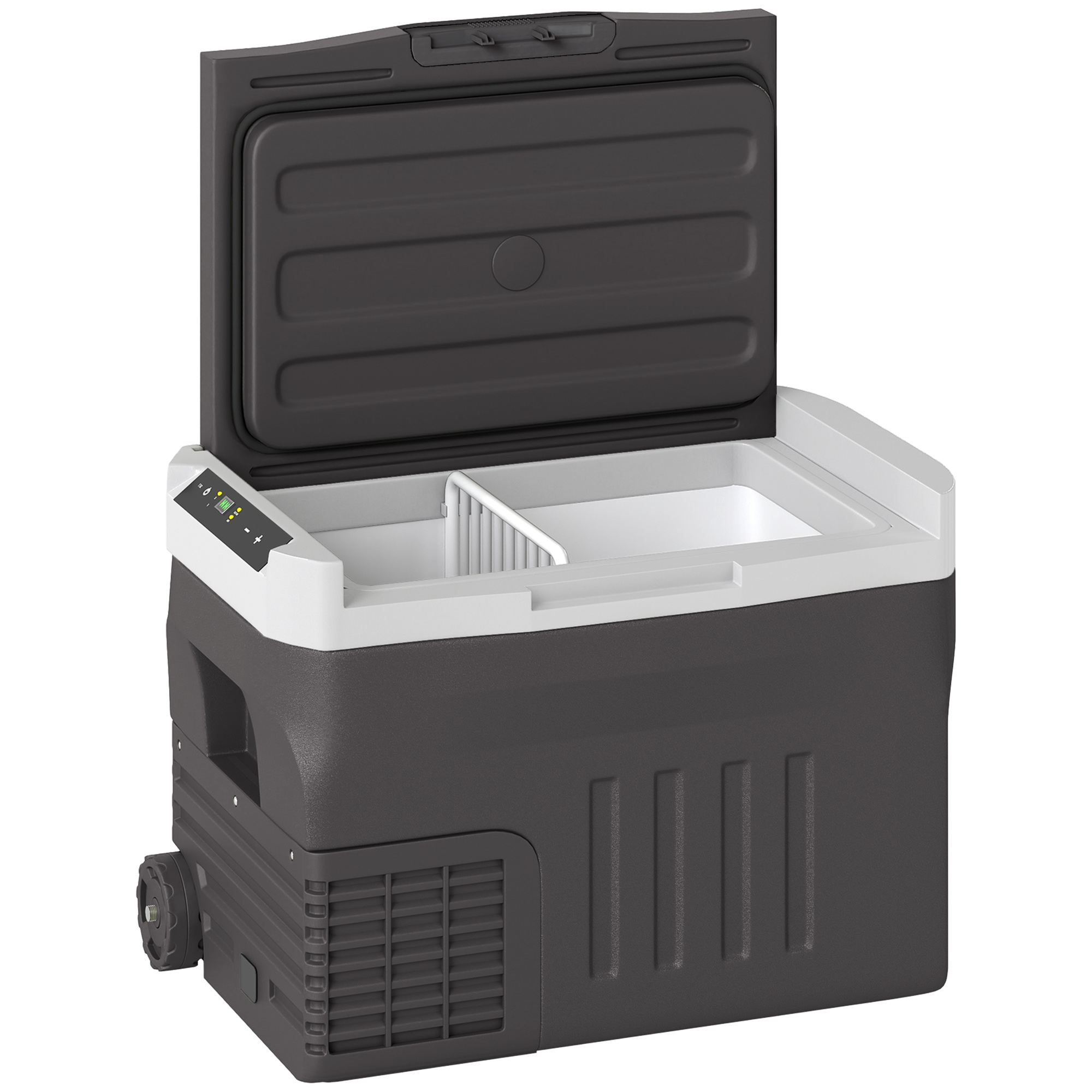 Outsunny 30 L Elektryczna Lodówka Kompresorowa z Trybem ECO i Funkcją LED, Czarna