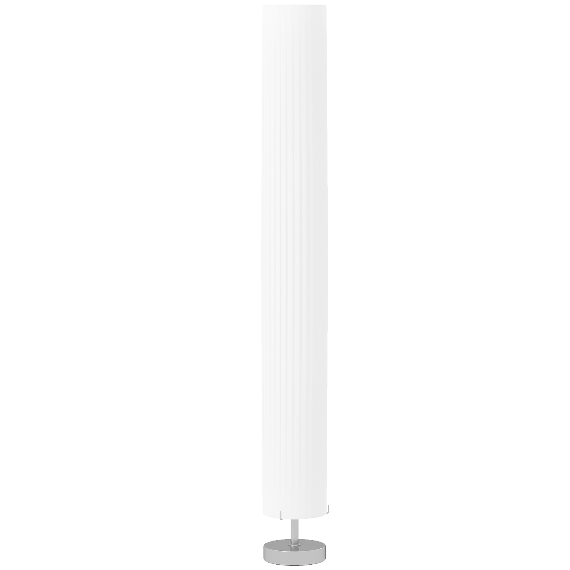 HOMCOM Lampa stojąca do salonu z abażurem z poliestru, 2 x E27 oprawka do sypialni 14 x 14 x 120 cm | Aosom PL