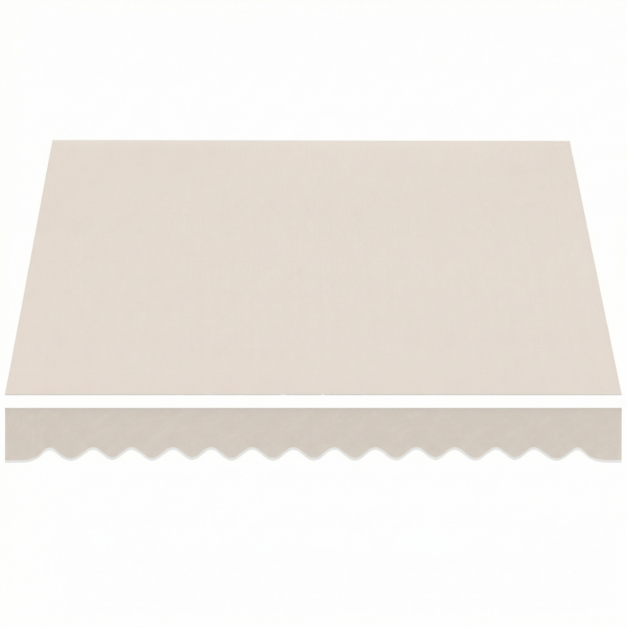 Outsunny Vervangingsdoek voor markies - zonnescherm UPF 50+ voor 3,5 x 2,5 m frame, crèmewit