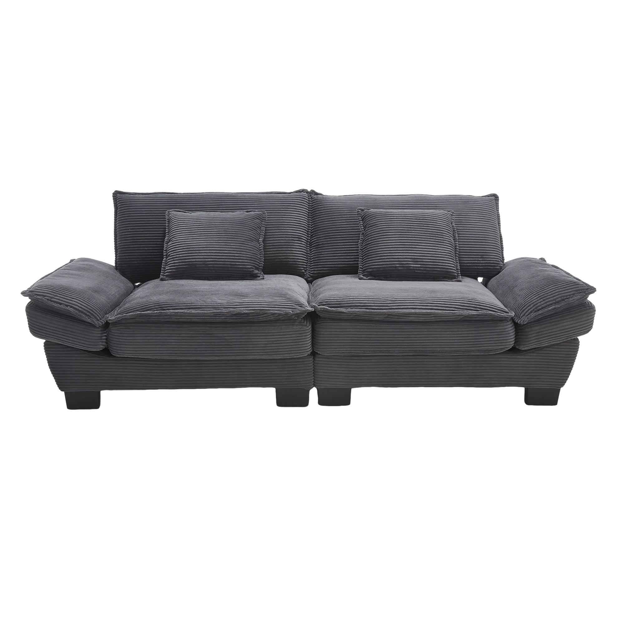 Modernes 2-Sitzer-Samtsofa, für wohnzimmer/schlafzimmer/büro, 224x81x81 cm, günstig online kaufen