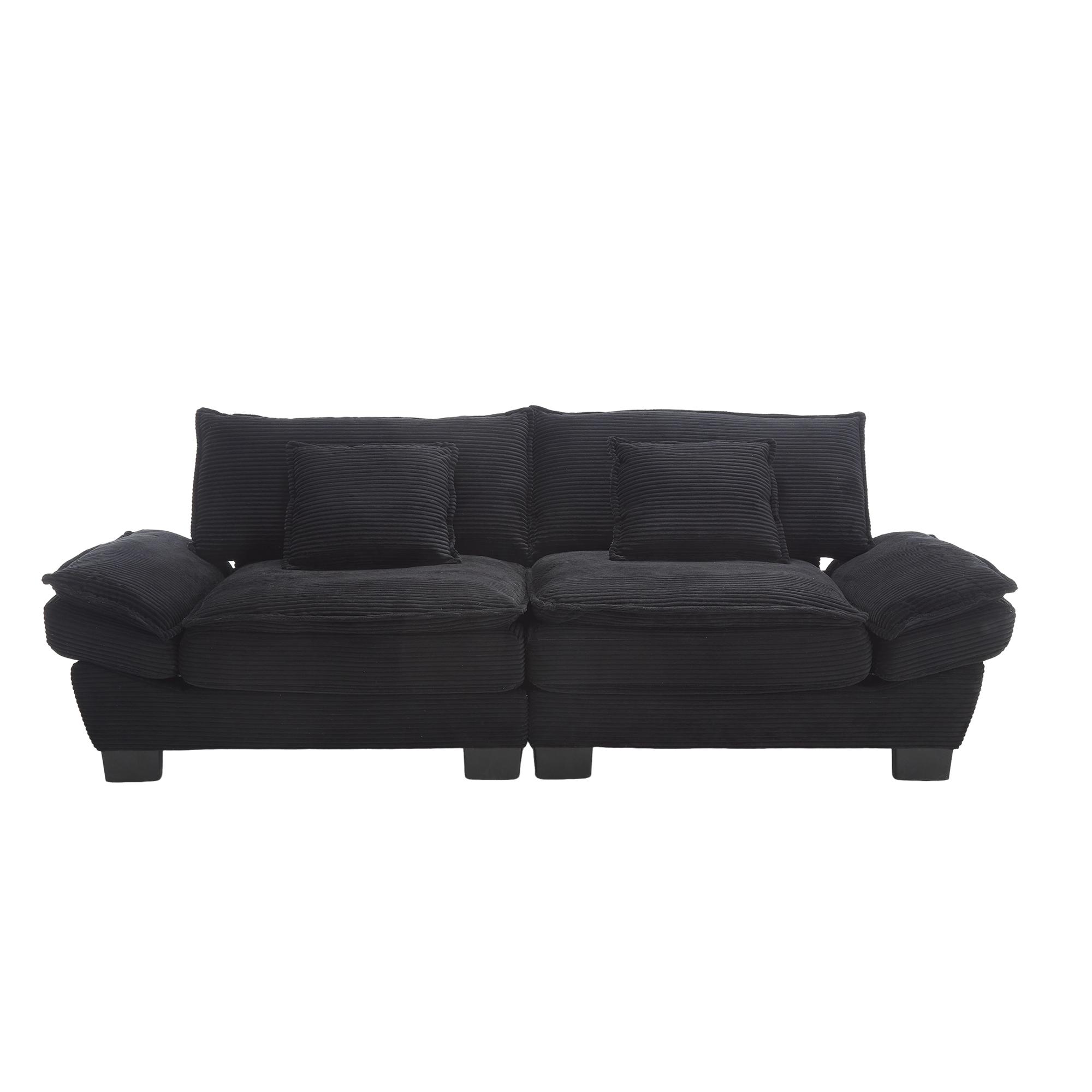 Modernes 2-Sitzer-Samtsofa, für wohnzimmer/schlafzimmer/büro, 224x81x81 cm, günstig online kaufen