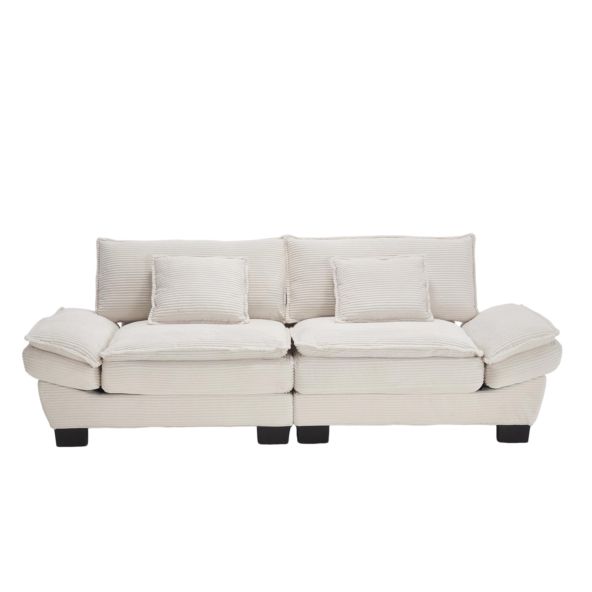 Modernes 2-Sitzer-Samtsofa, für wohnzimmer/schlafzimmer/büro, 224x81x81 cm, günstig online kaufen