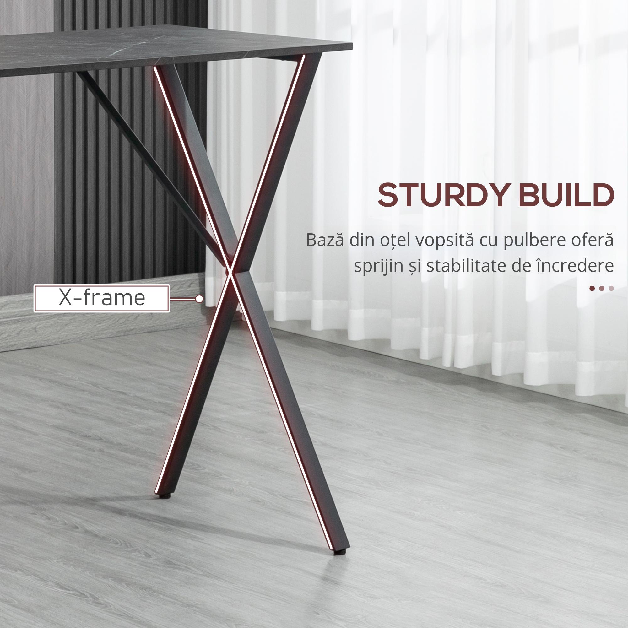  Masa Bar 120 cm - Blat Marmura, 4 Persoane, Design Modern [4]