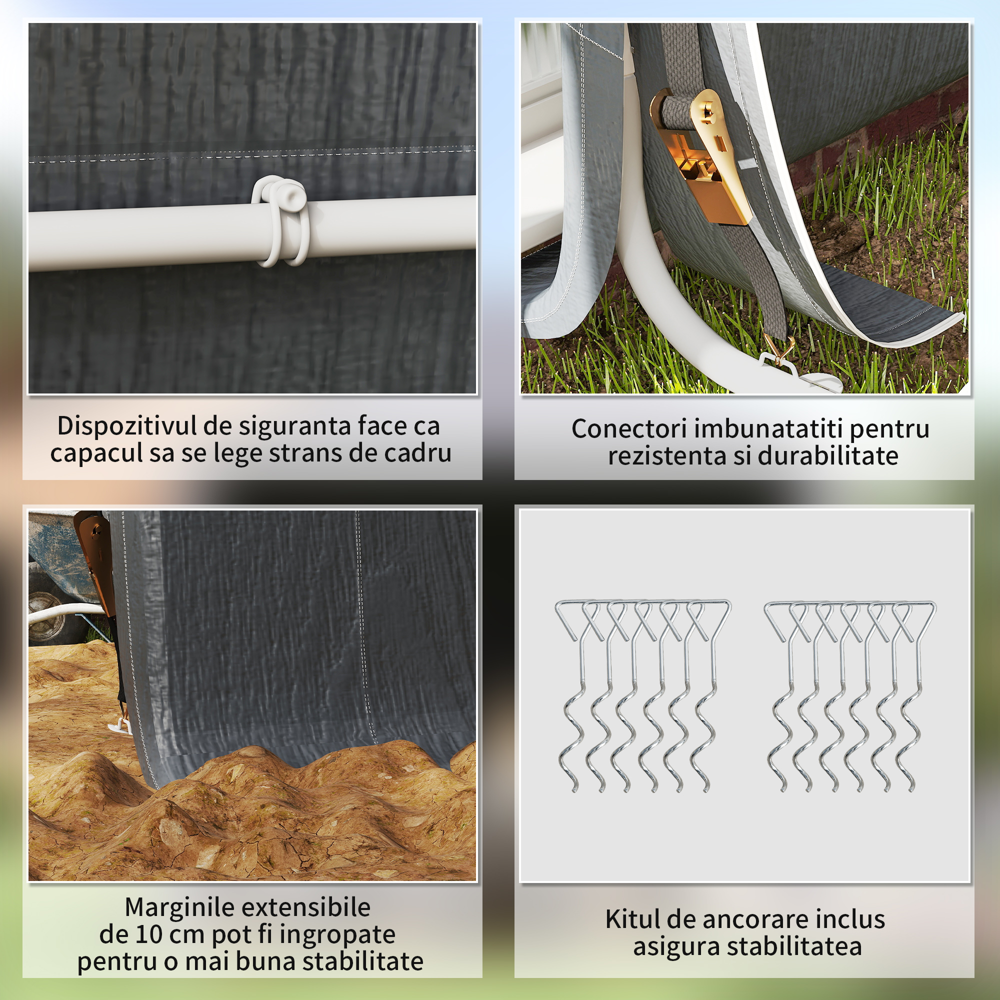  Cort Garaj 240×200×202 cm - Exterior pentru Biciclete & Moto [5]