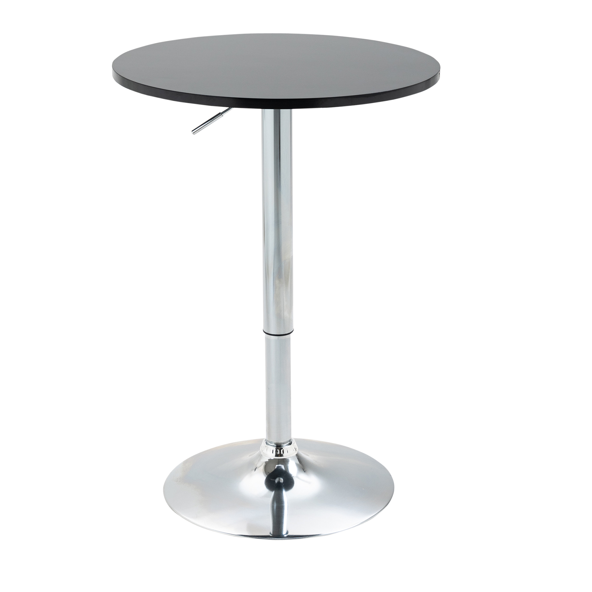 HOMCOM Runder Bartisch Höhenverstellbar Drehtisch Stahl Schwarz Ø61x70-97cm Aosom