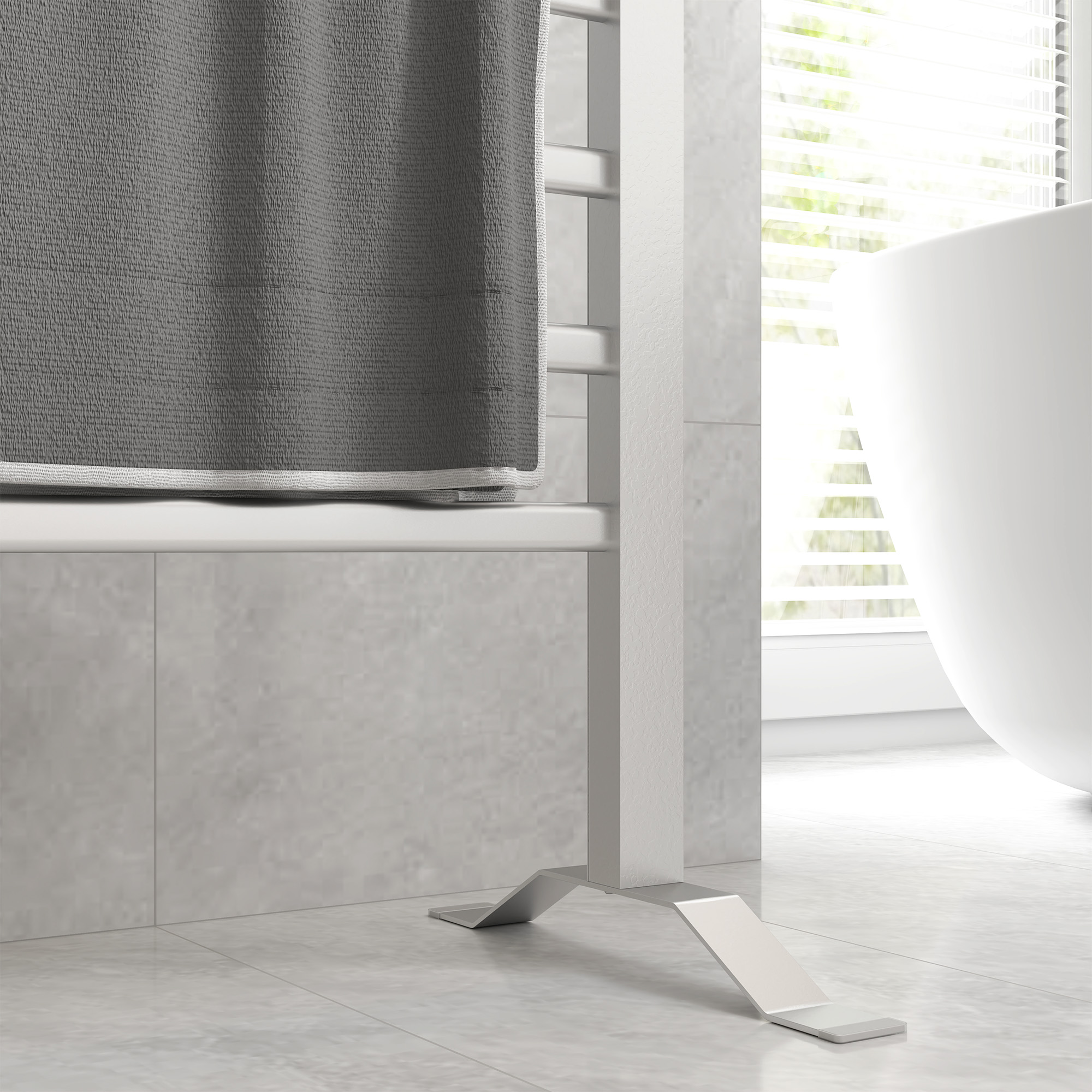  Uscator Electric pentru Prosoape de Podea sau Perete 150W cu Temporizator 2-4 Ore, 53x35x90 cm, Argintiu [8]