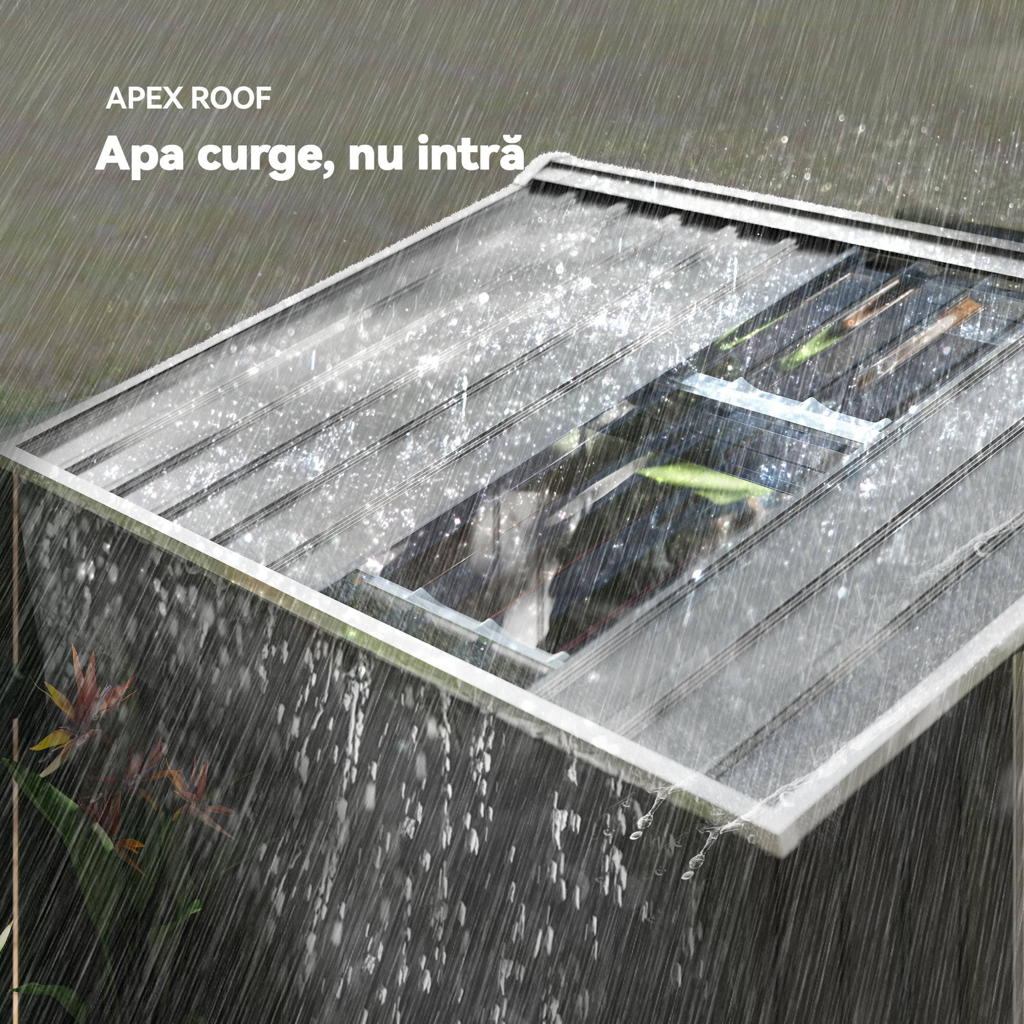 Casuta din Metal 2,77 m²  213 x 130 x 185 cm cu Fundatie, Usi Glisante Gri inchis [7]