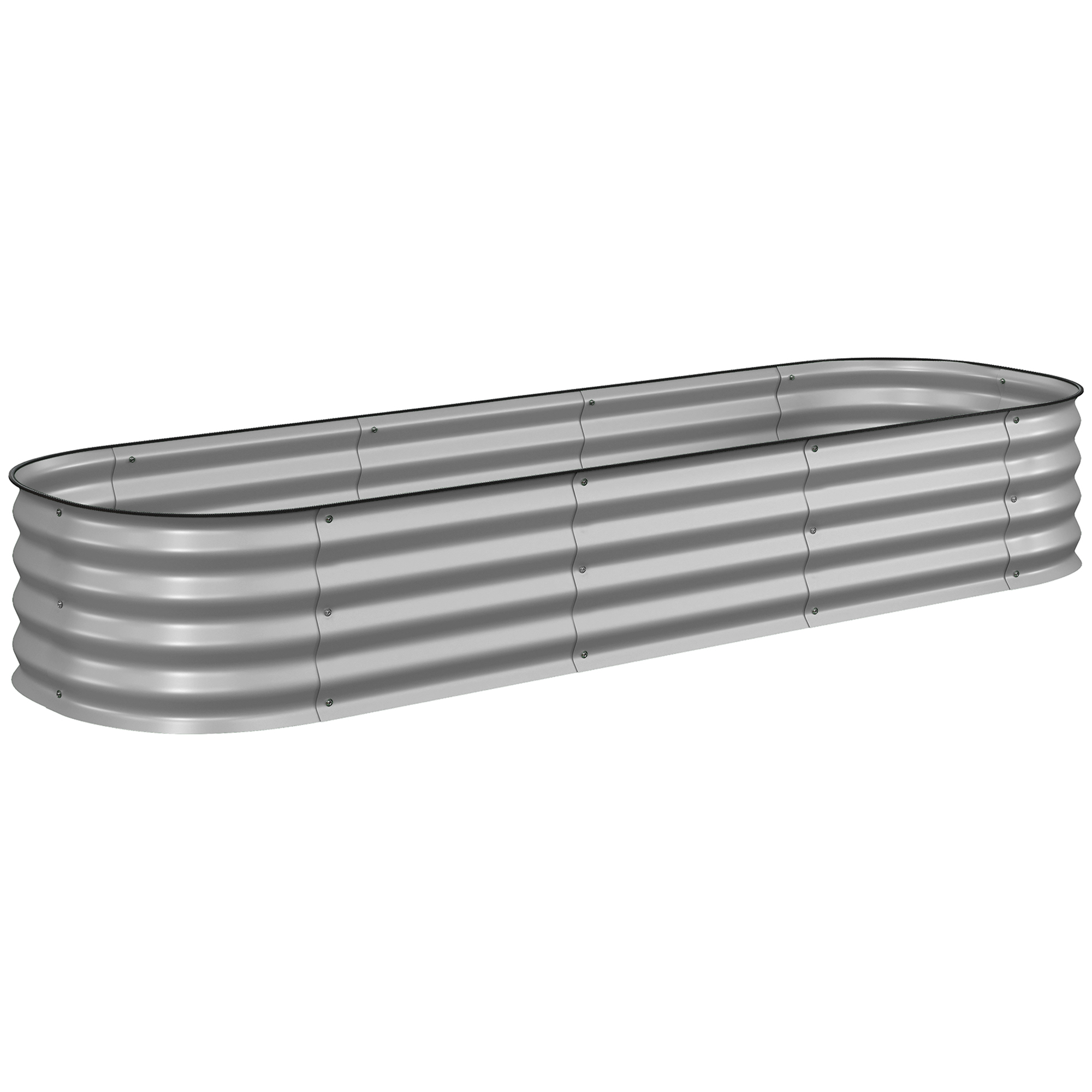 Outsunny Hochbeet Metall Pflanzkasten 195x62x30cm DIY Blumenkasten mit offe günstig online kaufen