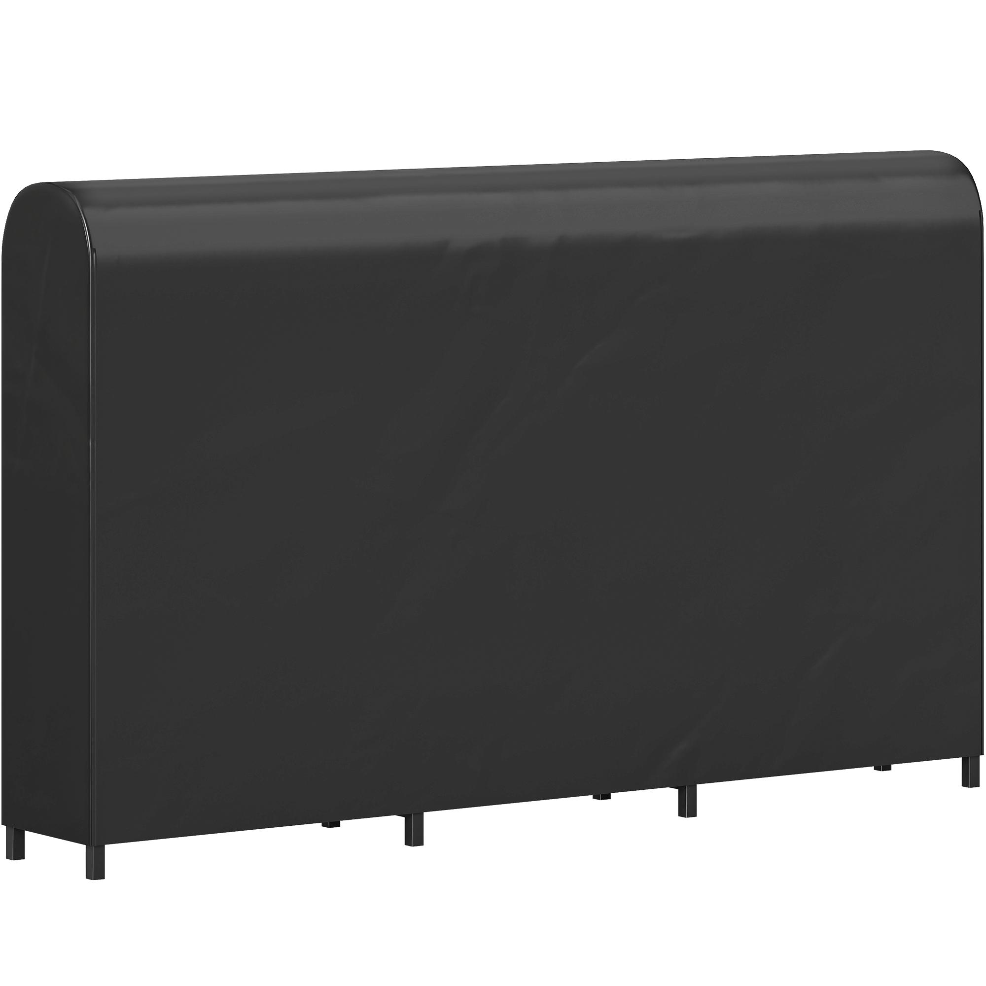 Kaminholzregal Metall 199 x 30 x 121 cm Brennholzregal 0,6m³ mit wasserdichter Abdeckung bis 300kg