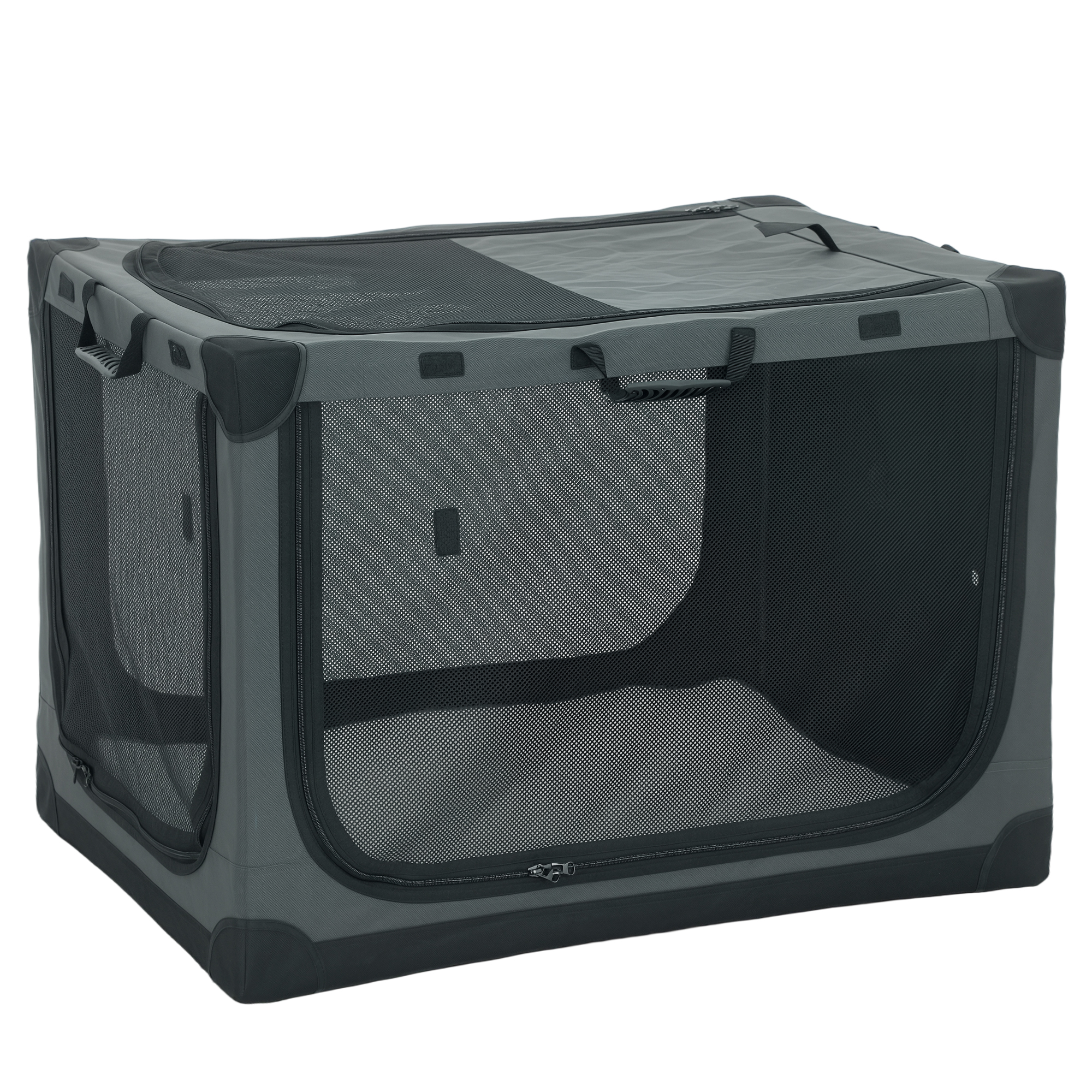 PawHut Hondenbox opvouwbaar met kussen, afneembare wasbare hoes van Oxford-stof voor honden tot 38kg, legergroen