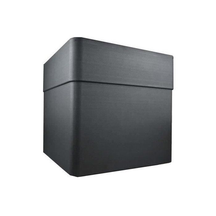 Bac a fleurs Carré 40 cm - EDA - CAREL - 26 L - Avec roulettes - Extérieur ou intérieur - 39 x 39 x H.39 cm - Gris Anthracite