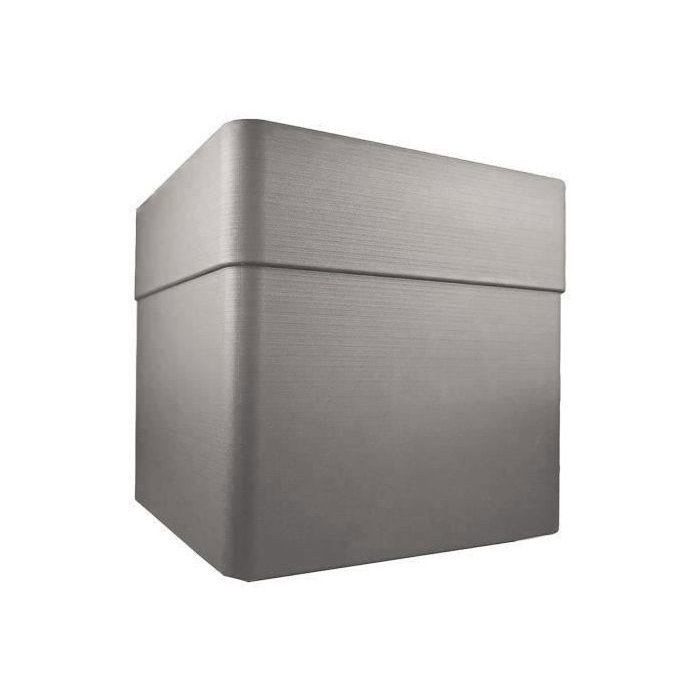 Bac a fleurs Carré 40 cm - EDA - CAREL - 26 L - Avec roulettes - Extérieur ou intérieur - 39 x 39 x H.39 cm - Taupe