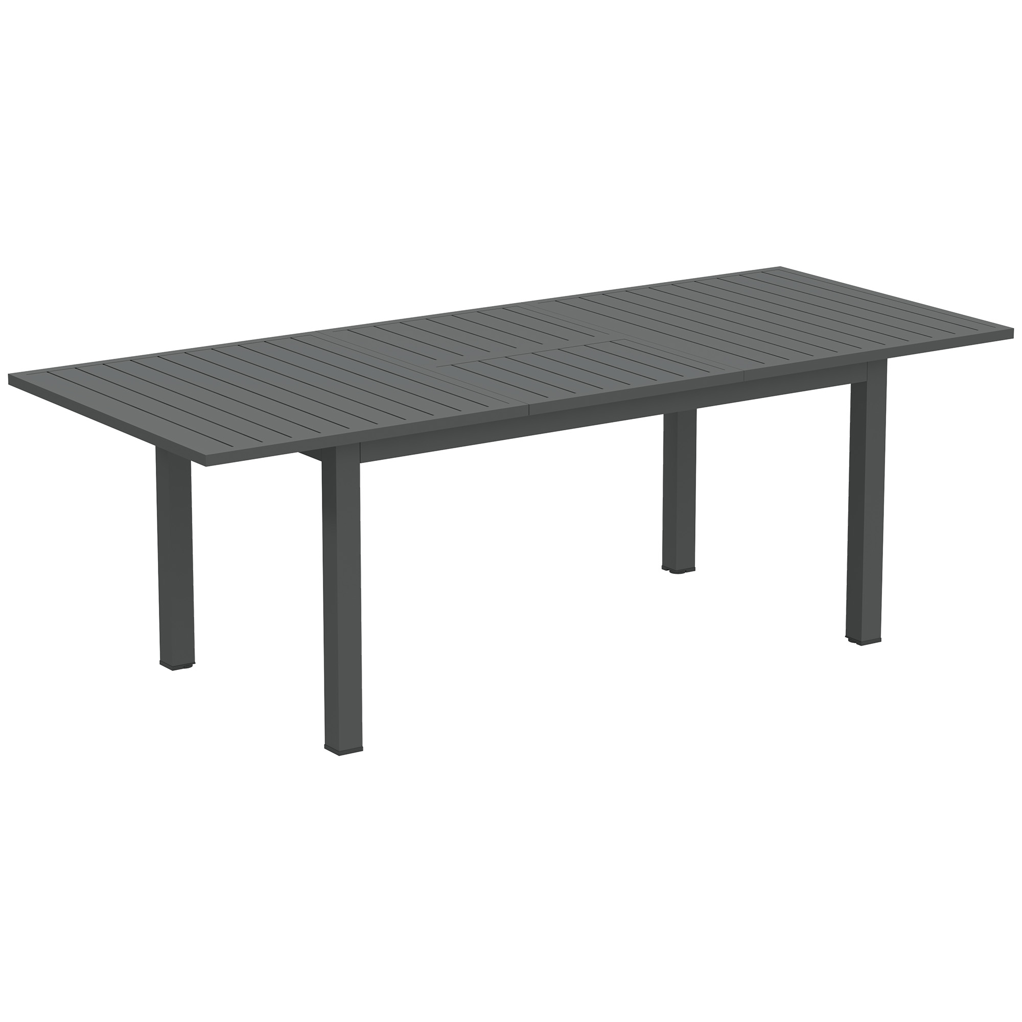 Outsunny Rozszerzany Stół Ogrodowy z Aluminium 160/220x90 cm Odporny na Warunki Atmosferyczne, Szary