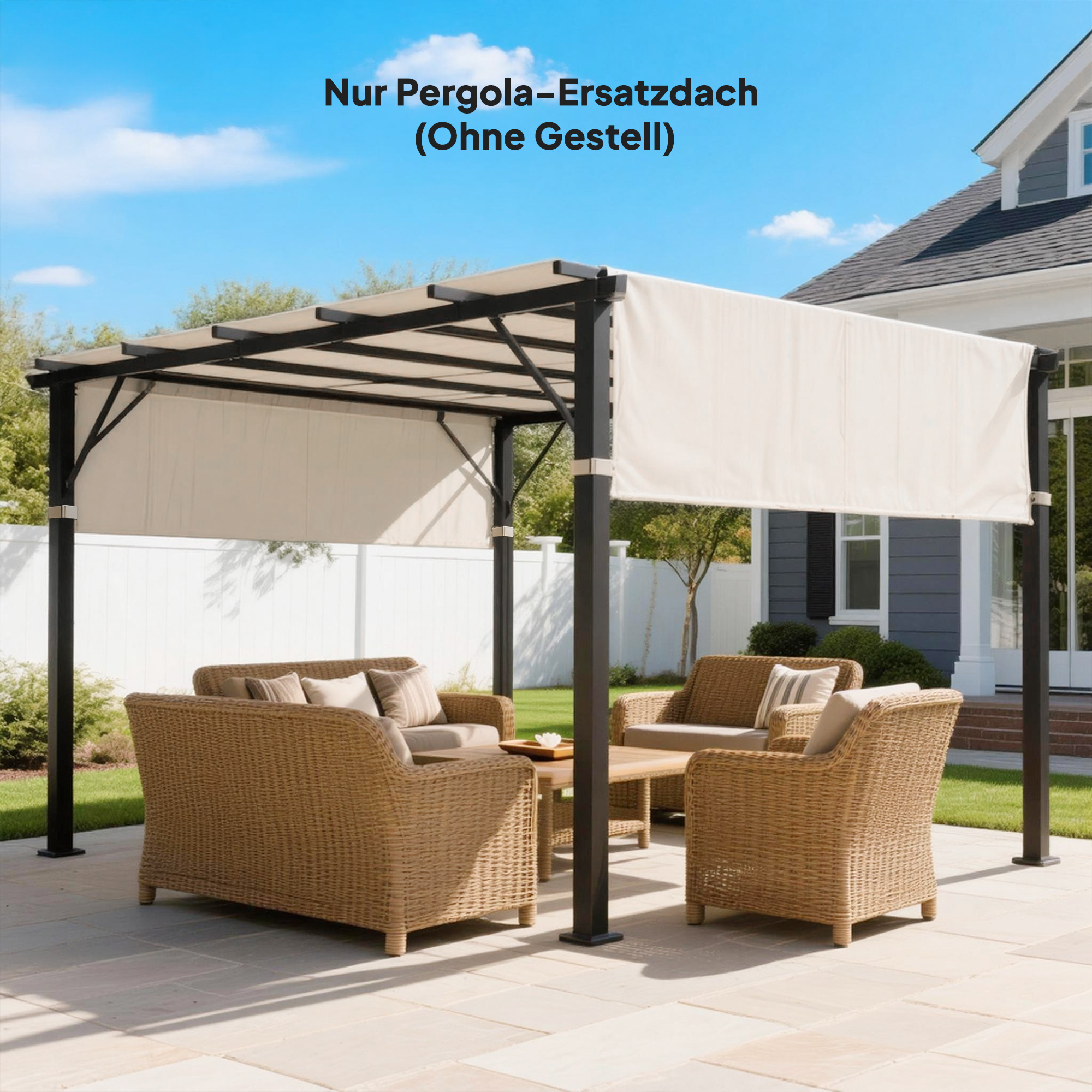 Outsunny Ersatzdach für Pergola 488 x 122 cm mit UV-Schutz, Sonnensegel für günstig online kaufen