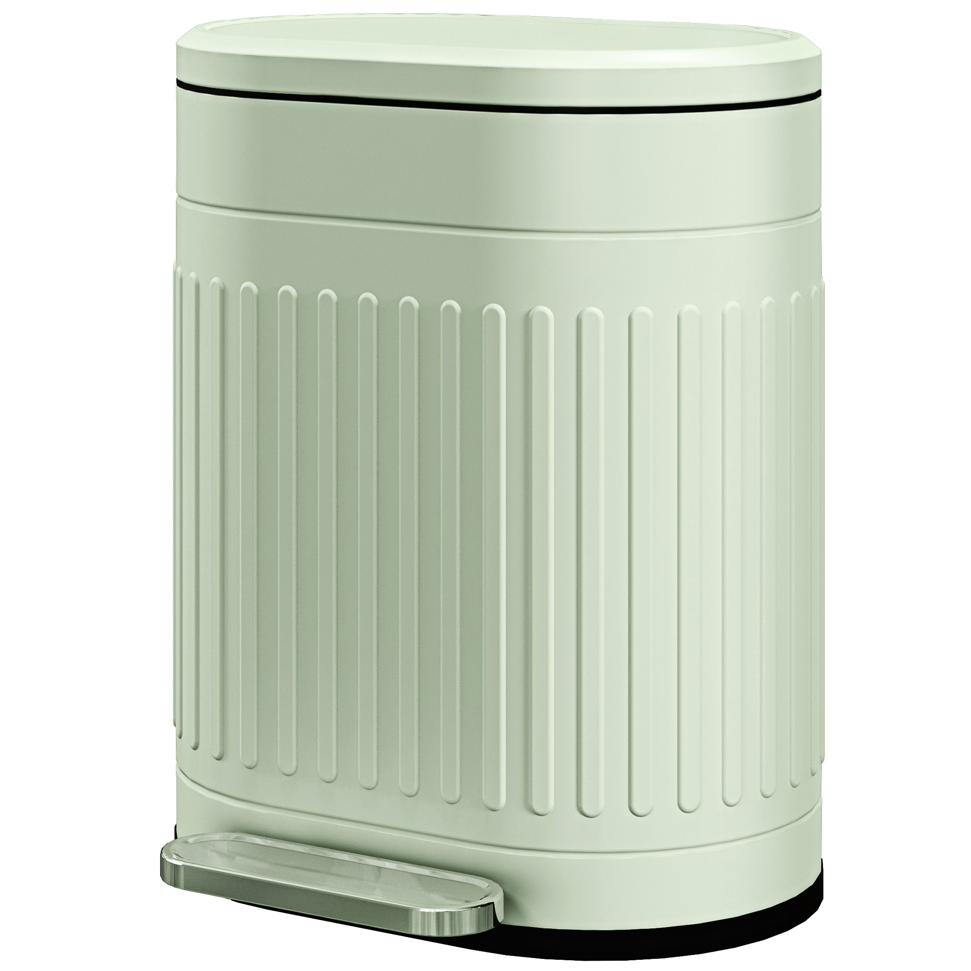 HOMCOM Poubelle 20L à pédale avec couvercle seau intérieur amovible fonction de fermeture douce 36,5 x 31,2 x 45 cm, vert
