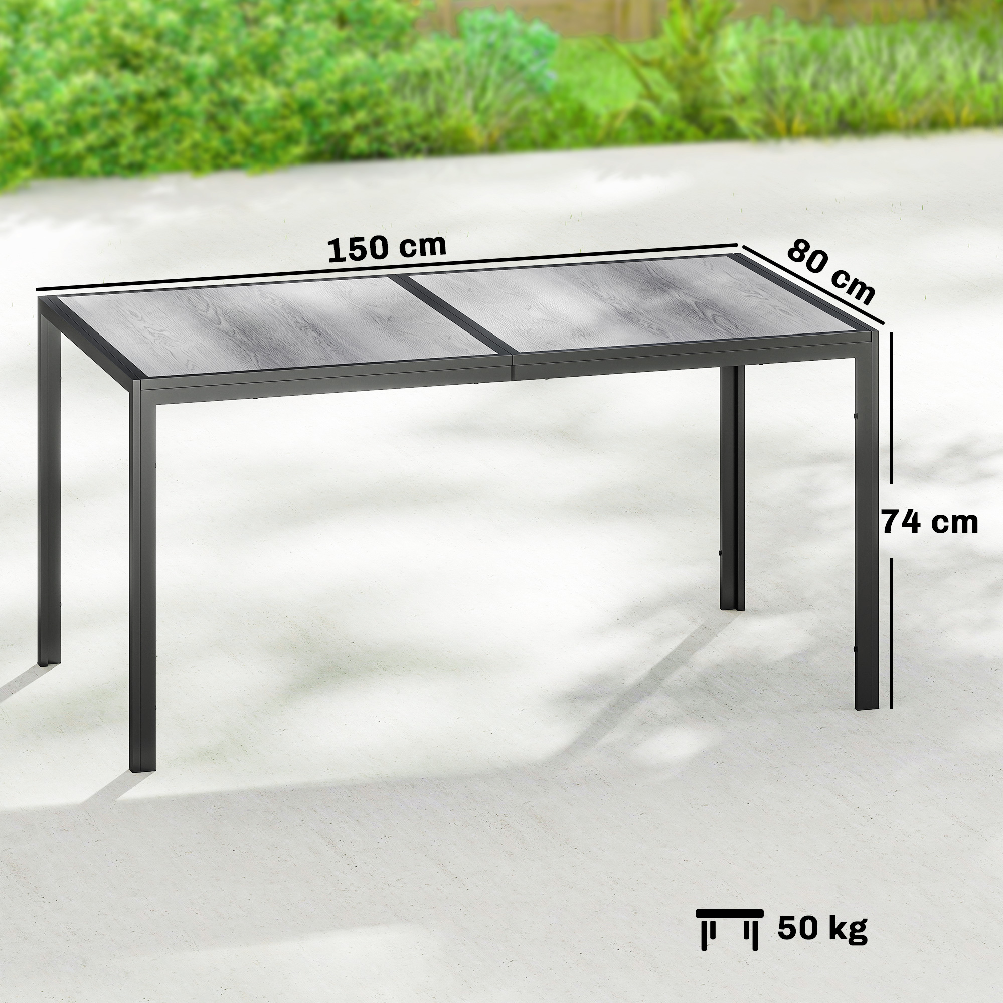  Masa de gradina exterior pentru 6 persoane, balcon pentru terasa, pentru dining in aer liber [2]