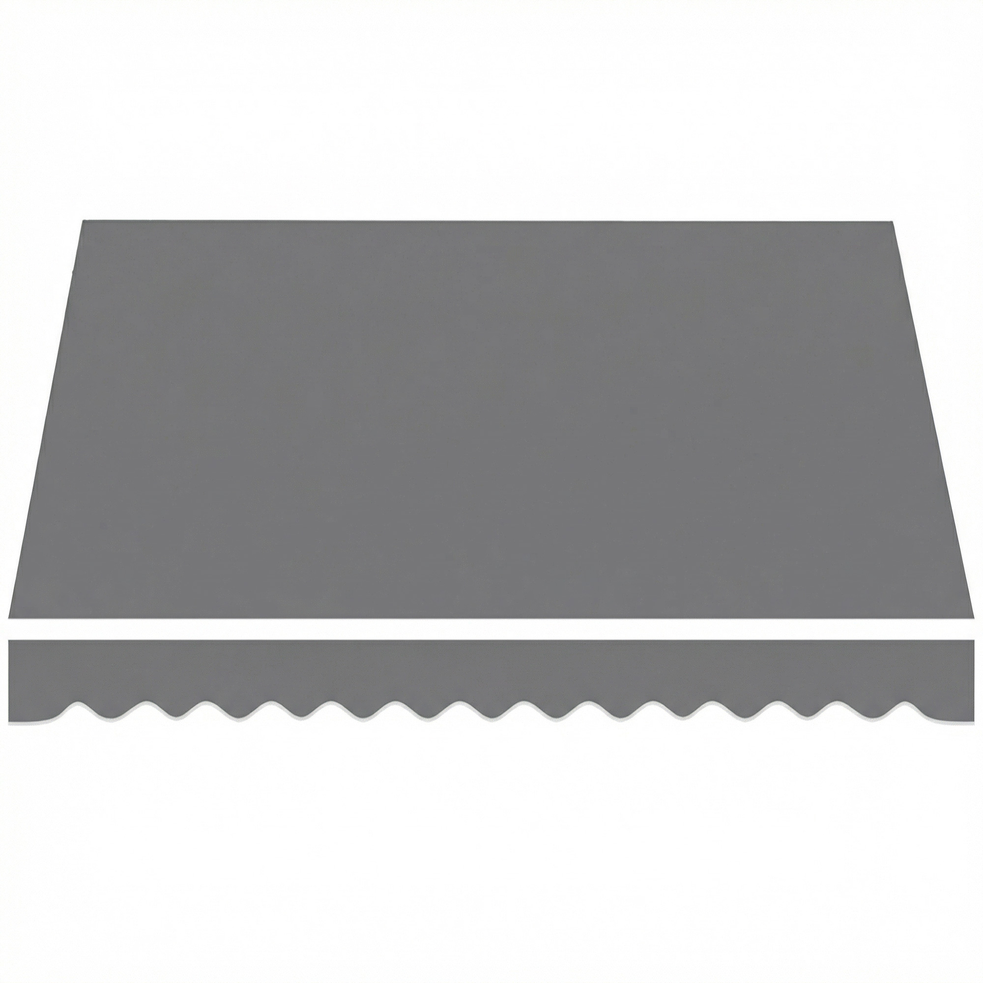 Outsunny Tejido de repuesto para toldo – cubierta solar UPF 50+ para marco de 3,5 x 2,5 m, Gris oscuro