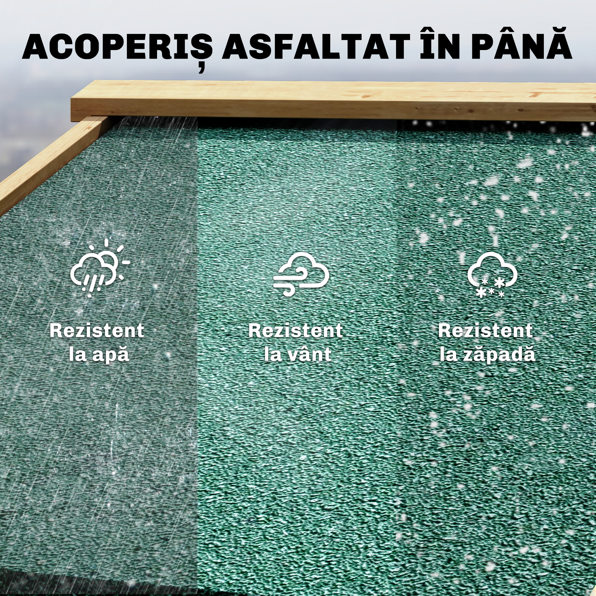  Dulap de Gradina din Lemn de Brad cu Rafturi si Ferestre din Acril, Casuta Depozitare Unelte Exterioare cu Acoperis Asfaltat, Usi Blocabile, 128x57.5x197 cm, Maro Deschis [5]