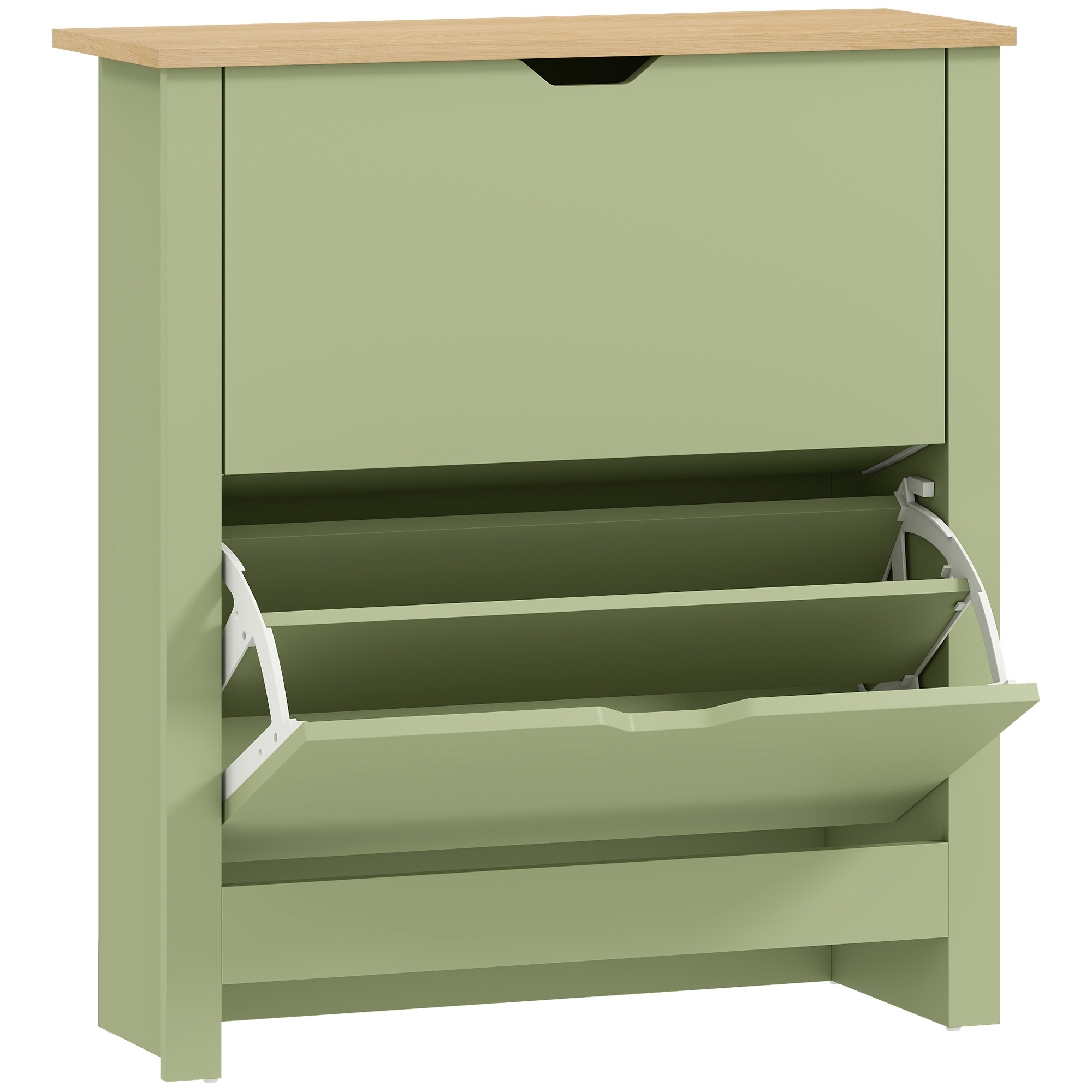 HOMCOM mobile porta scarpe 72x26x80cm Verde