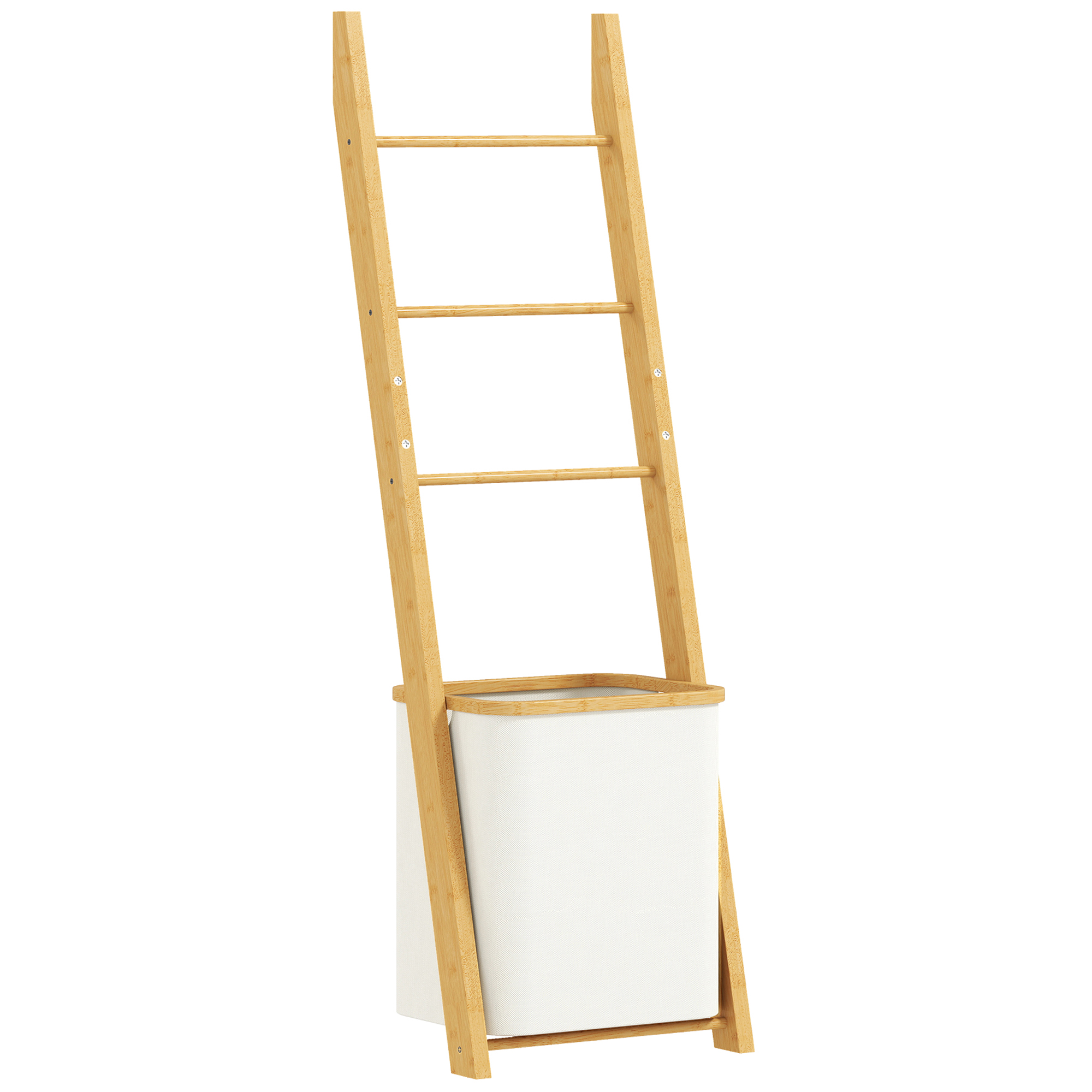 HOMCOM Badregal, 2-in-1 Badezimmerregal mit 3 Stangen, Standregal mit abneh günstig online kaufen