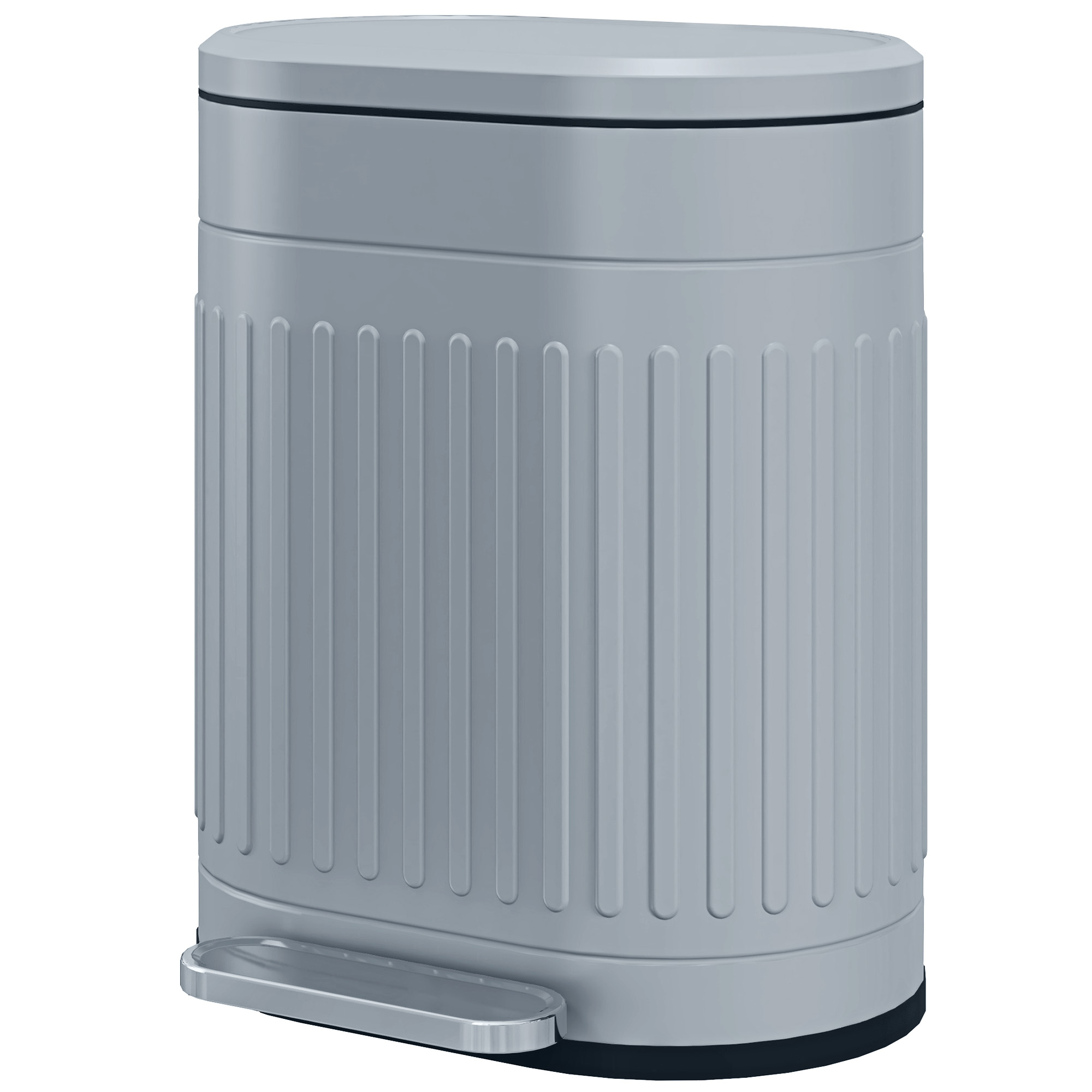 HOMCOM Poubelle 20 L à pédale avec couvercle, seau intérieur amovible, fonction Soft-Close, 36,5 x 31,2 x 45 cm, Gris