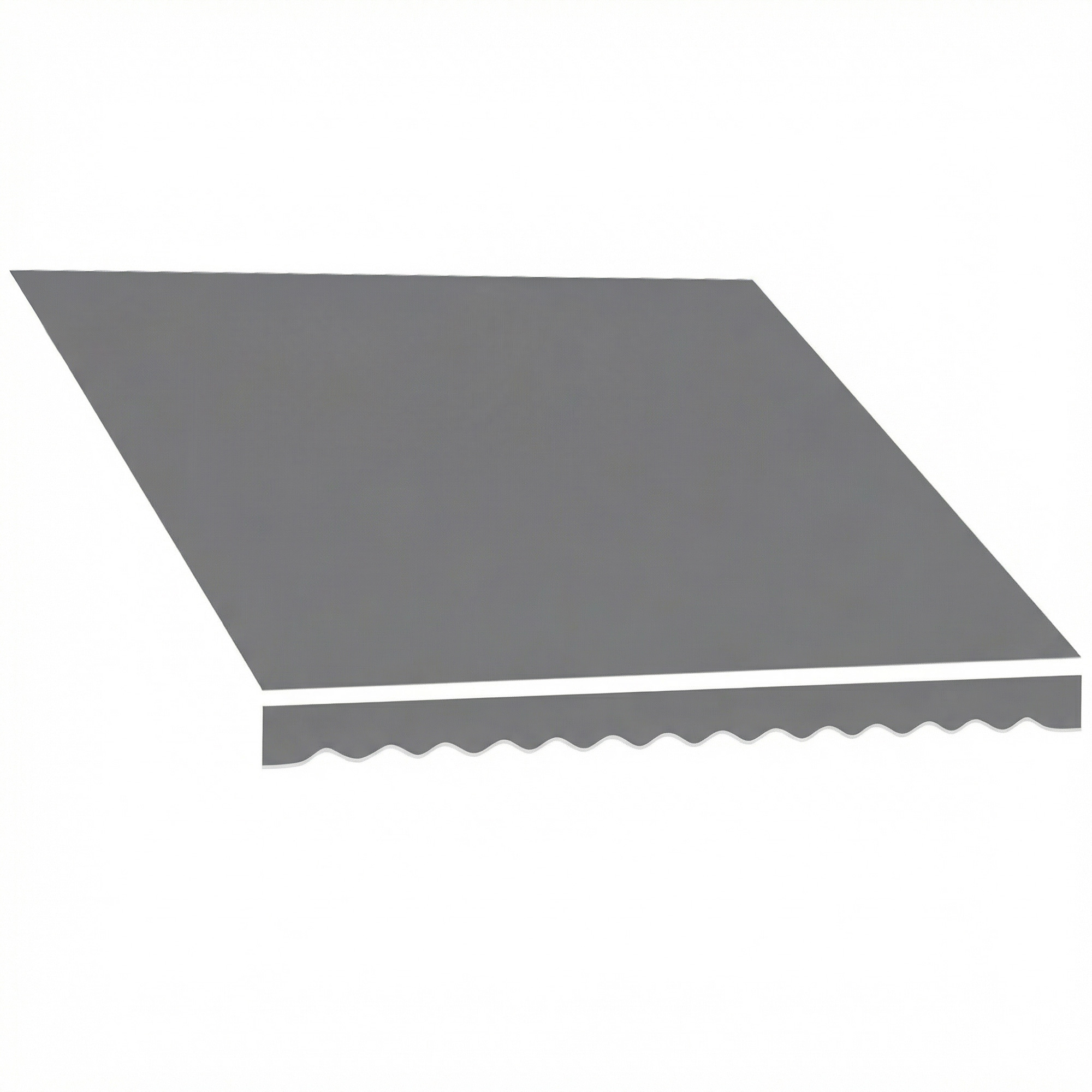 Outsunny Tissu de rechange pour store - toit d'ombrage UPF 50+ pour cadre 3,5 x 2,5 m, Gris foncé