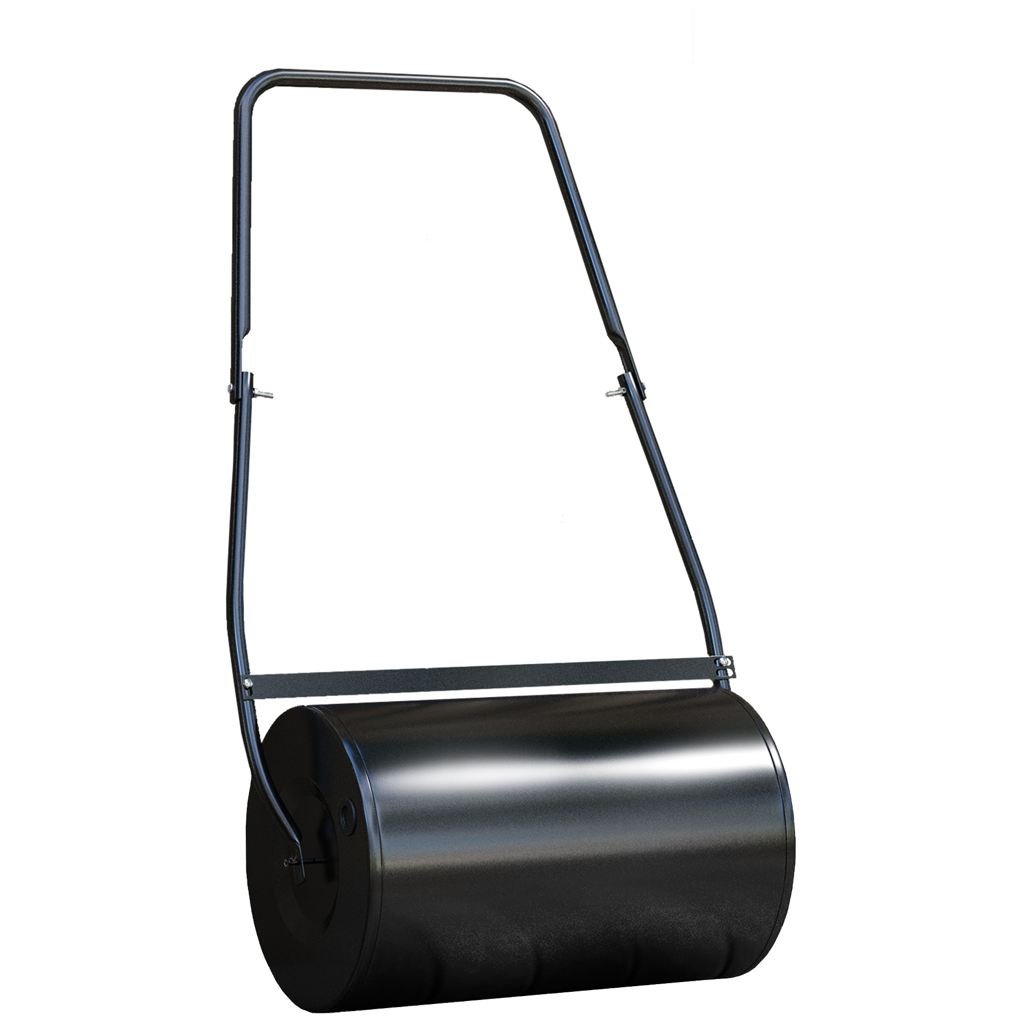 Durhand Rullo per prato, rullo da giardino, riempibile con 38 L d'acqua o sabbia, 60 x 32 x 105 cm, nero Aosom Italy