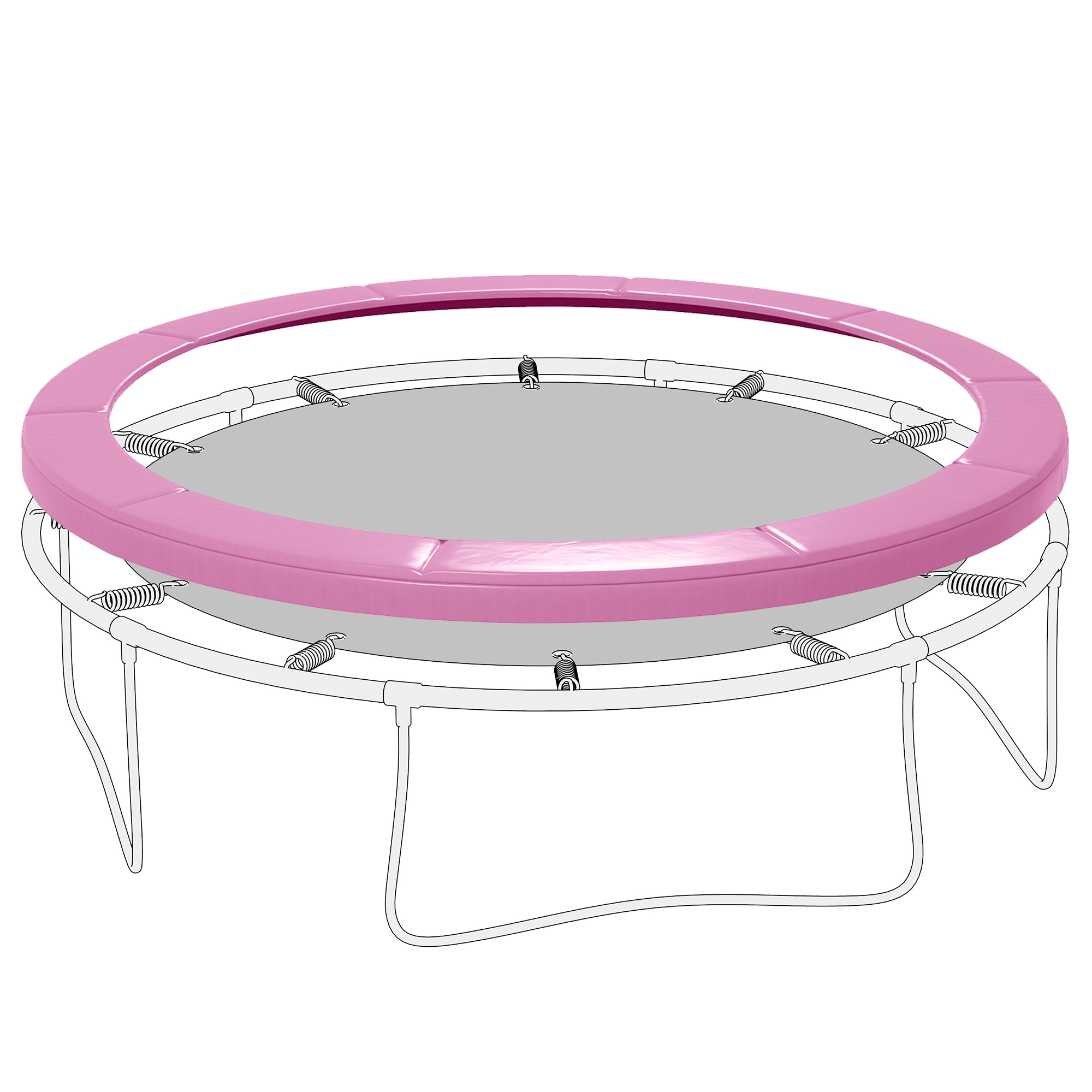 SPORTNOW Housse de remplacement pour trampoline, imperméable, résistante à la déchirure, Ø244 cm, Rose
