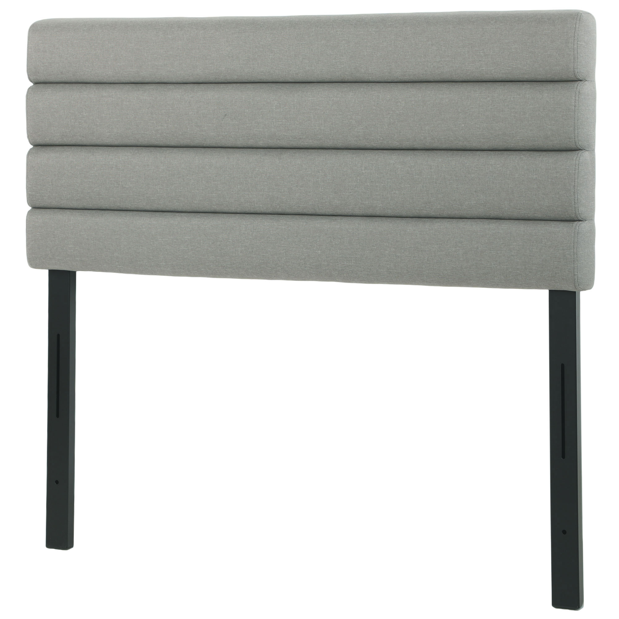 HOMCOM Tête de lit 140 cm tapissée en lin Hauteur réglable 3 niveaux 106/116/126 cm Montage mural Gris