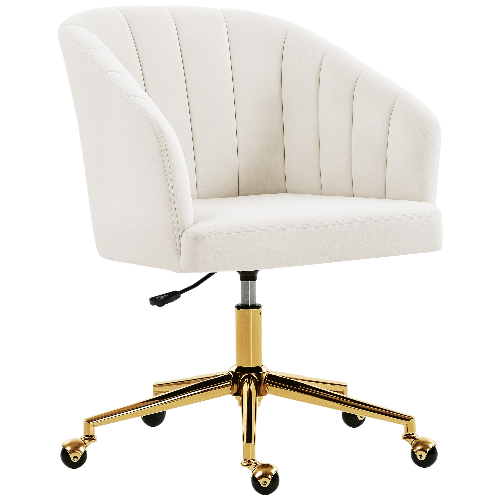Silla HOMCOM blanco roto de terciopelo (ref. 921-920V00CW)