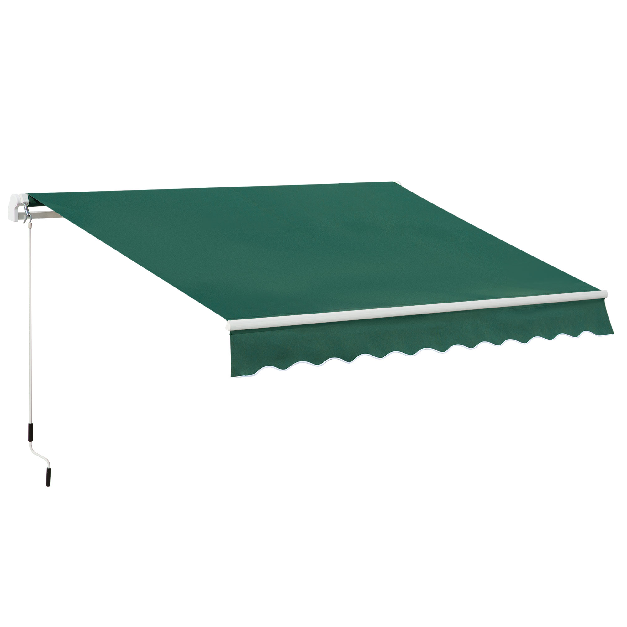 sarma sudura 0.8 15kg Copertină Retractabilă Manuală Outsunny pentru Verandă, 3x2 m, Verde | Aosom Romania