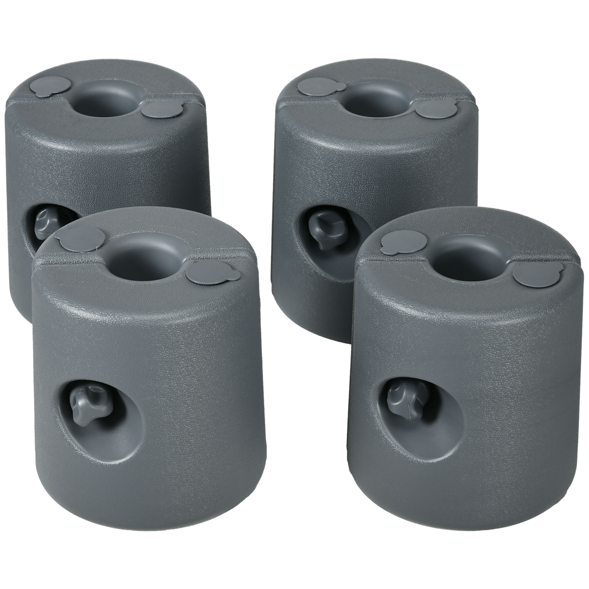 Outsunny Set mit 4 Pop-up-Pavillonfüßen, mit Wasser oder Sand befüllbar, HDPE-Bodenfüße mit Sicherheitsverschraubung, grau Aosom