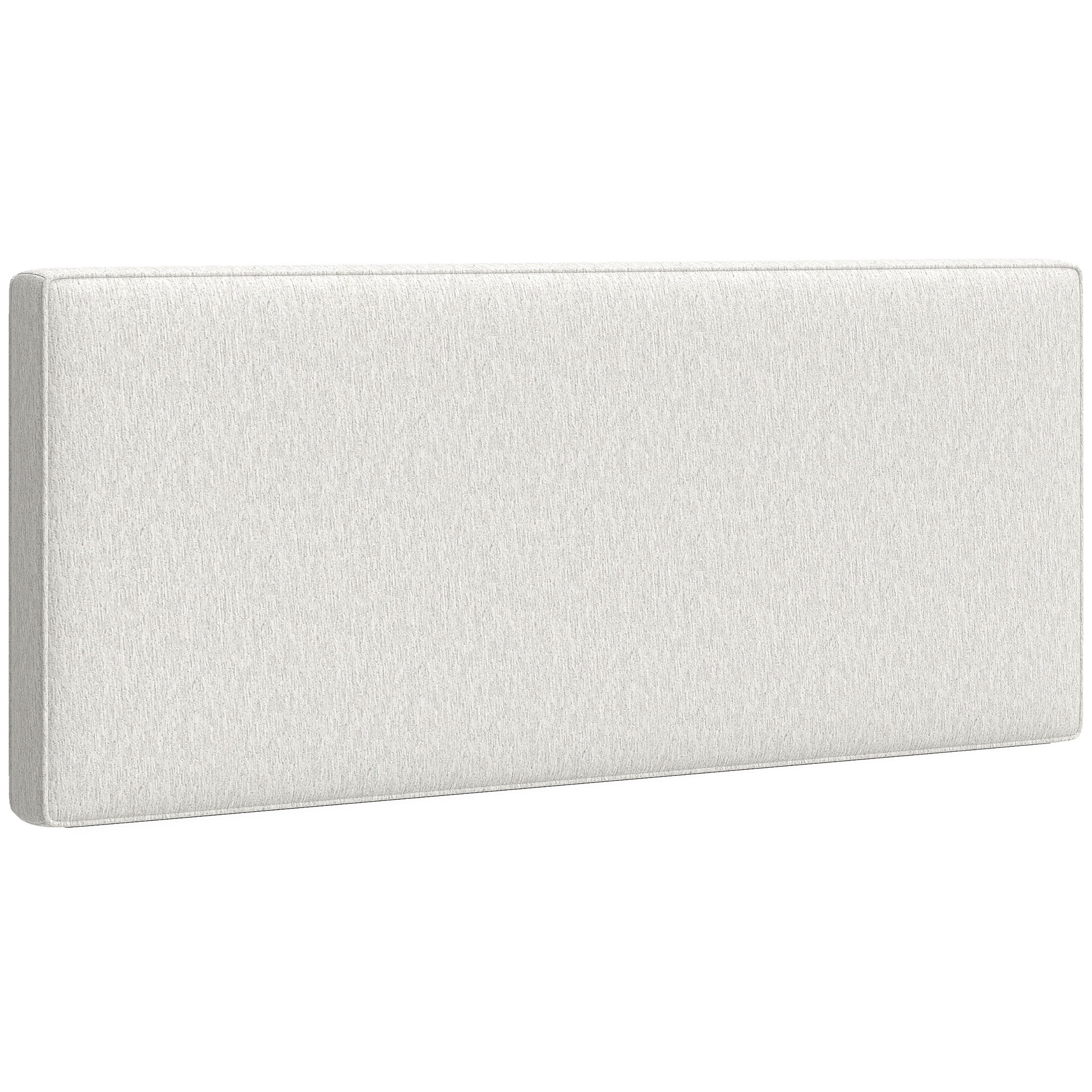 HOMCOM Wand-Kopfteil in Leinenoptik, 140 x 60 cm, gepolstertes, hängendes Kopfteil für das Schlafzimmer, Rahmen aus Eukalyptusholz, einfache Montage, creme Aosom