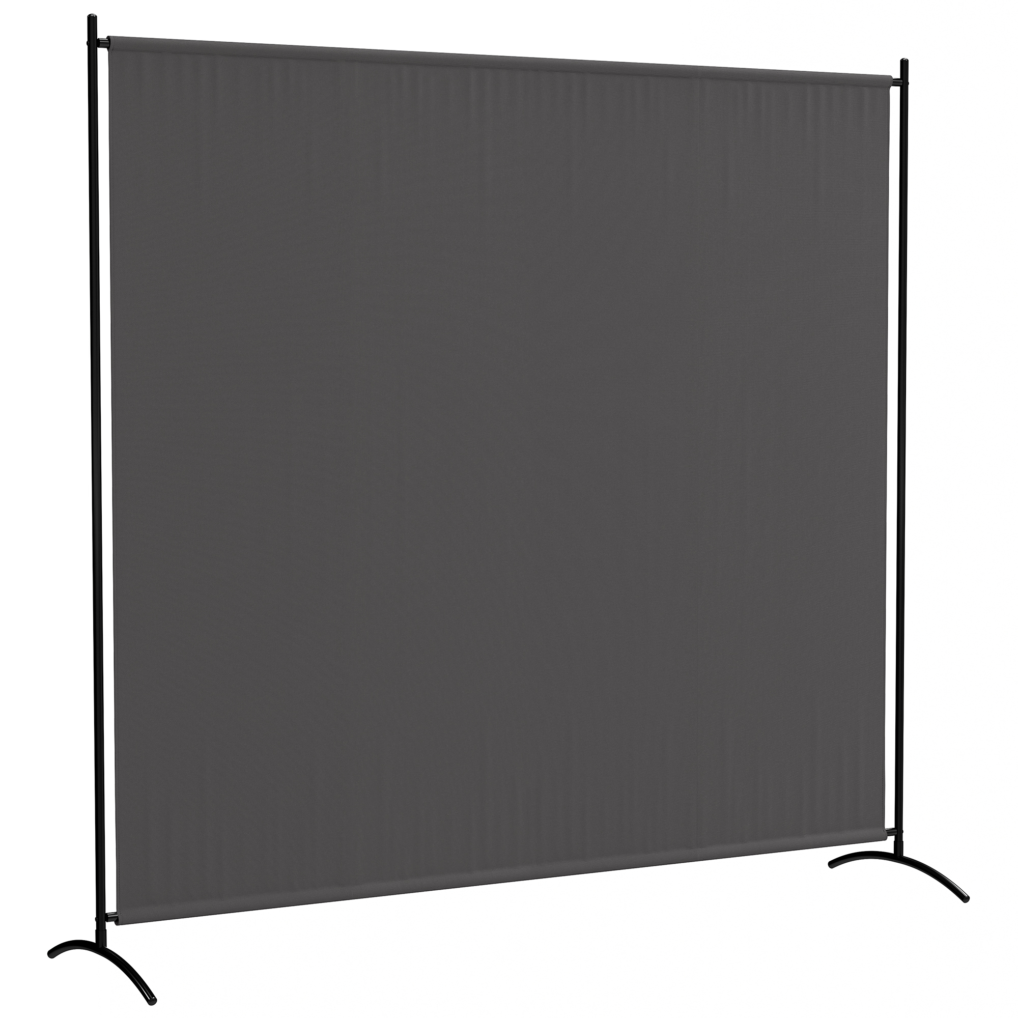 Outsunny Außen-Paravent mit Einzelfeld, Raumteiler 180H cm mit UV30+-Schutz, Sichtschutz mit stabilem Standfuß für Innen und Außen, Dunkelgrau   Aosom