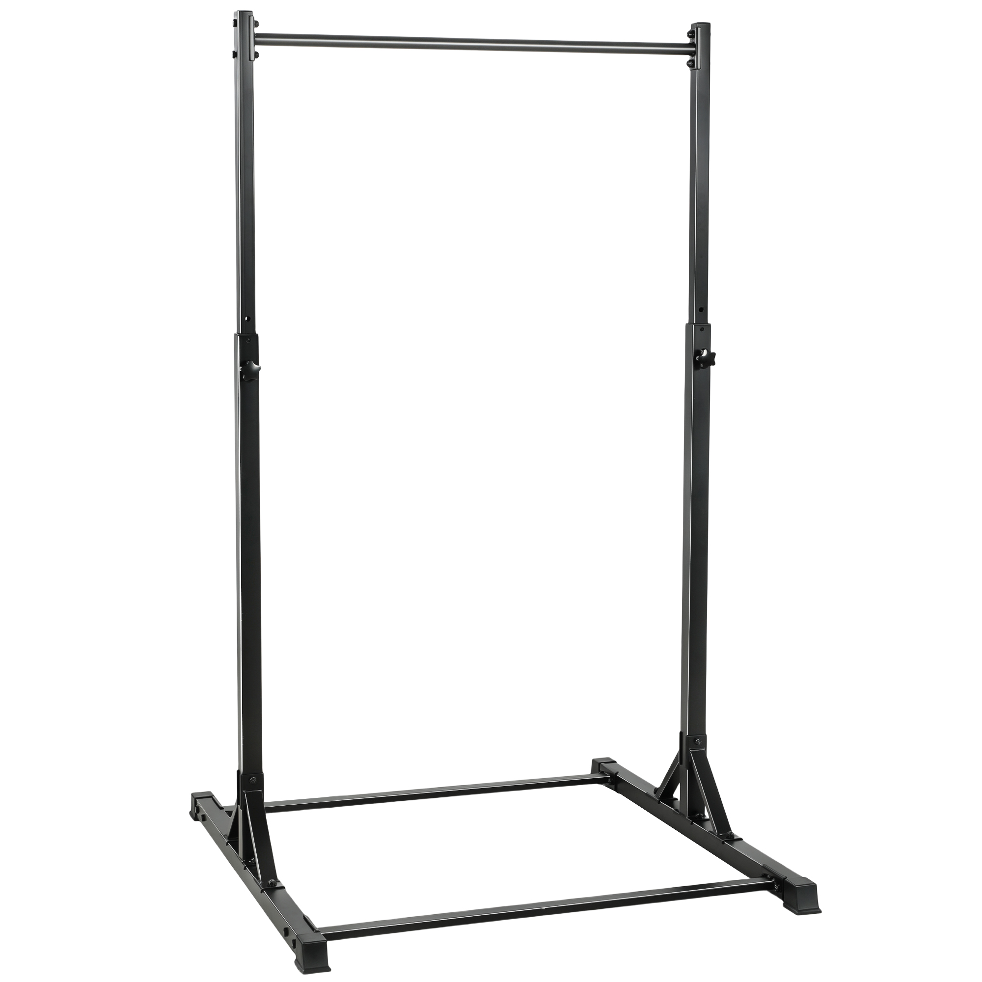 SPORTNOW Stand-Klimmzugstange und Kraftstation - Power Tower 200 kg, 8 Höhenstufen, robuster Stahlrahmen 128 cm, Fitnessgerät für Heimtraining und Klimmzüge, schwarz Aosom