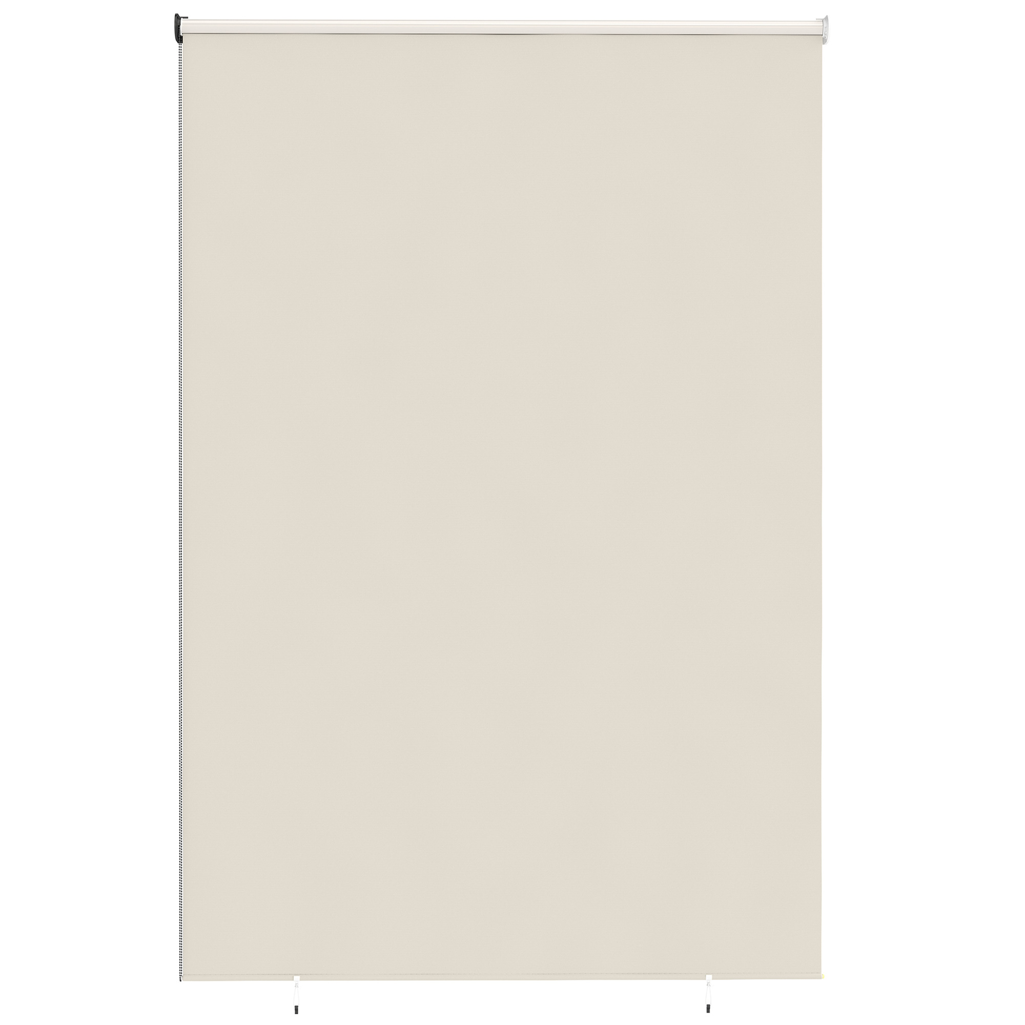 Outsunny Außenrollo 2,4 x 1,6 m Verdunkelungsrollo vertikal, Sichtschutz, wasserdicht, Aluminium und Polyester 180 g/m² UPF30+, für Balkon, Patio, Terrasse und Garten, Creme Aosom