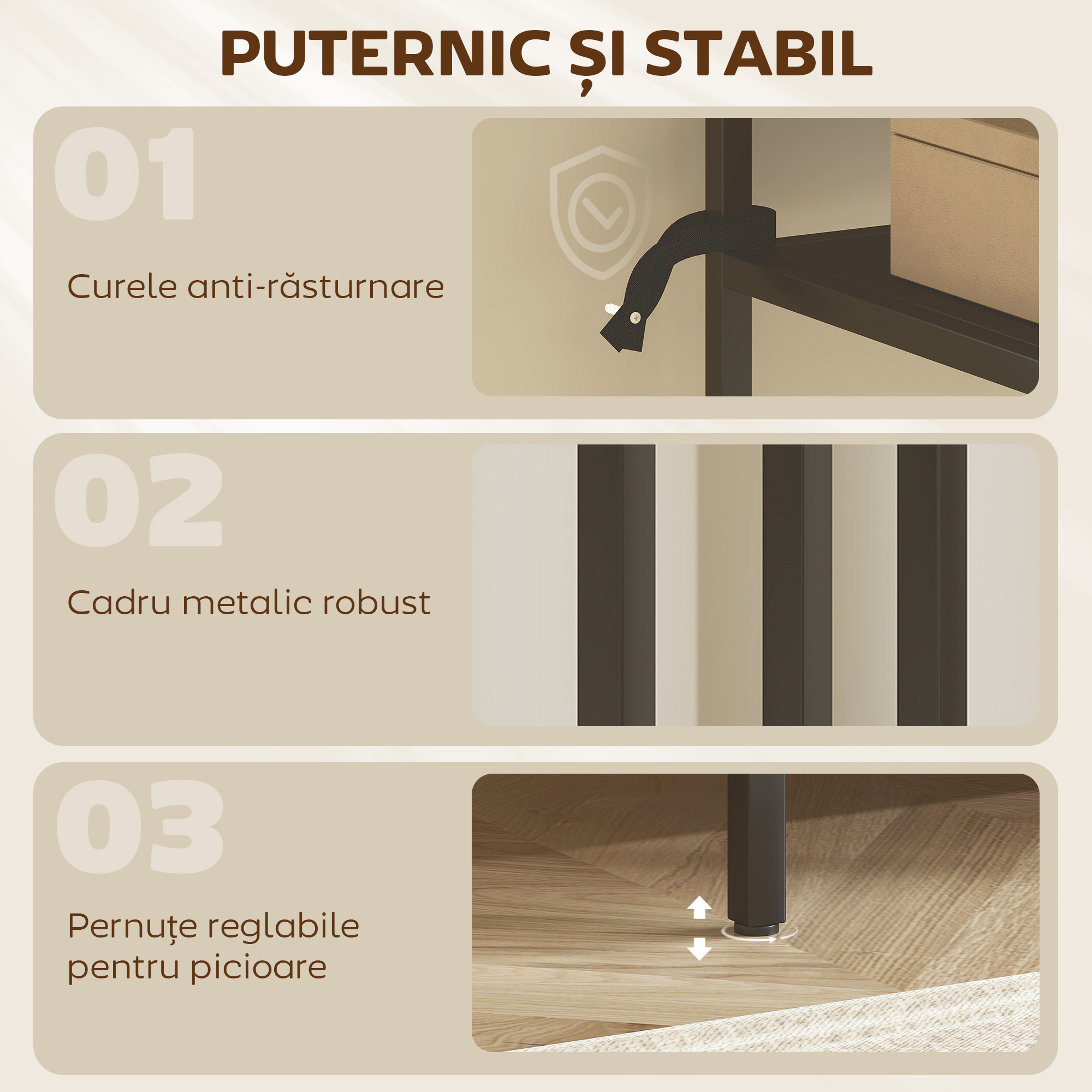  Consola cu Rafturi Deschise pe 3 Niveluri, din Otel, 55x30x85 cm, Negru [4]