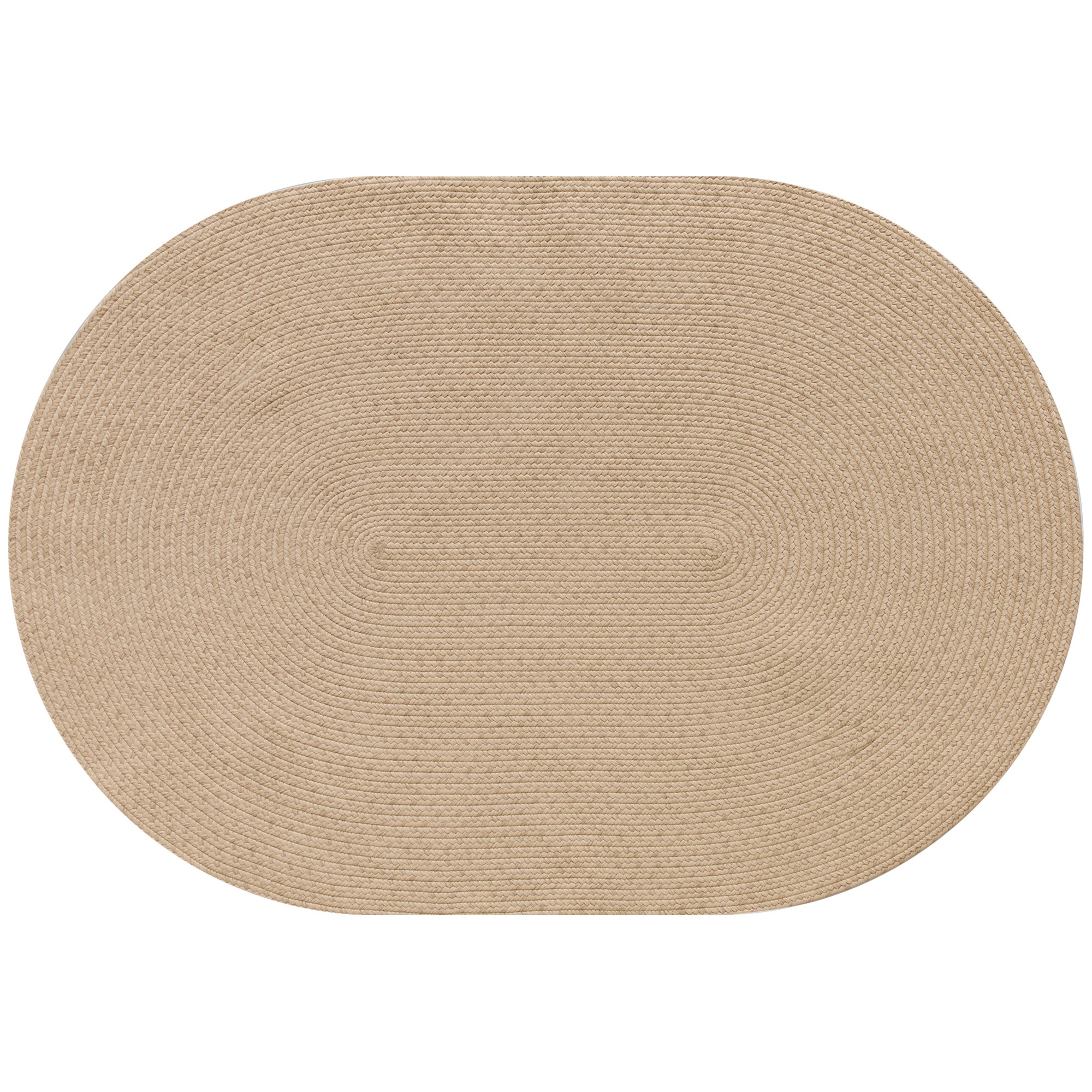 HOMCOM Ovaler Wohnzimmerteppich 170x120 cm, maschinenwaschbar, handgewebt, rustikaler Stil, Teppich für Wohnzimmer/Schlafzimmer/Esszimmer/Outdoor, Beige Aosom