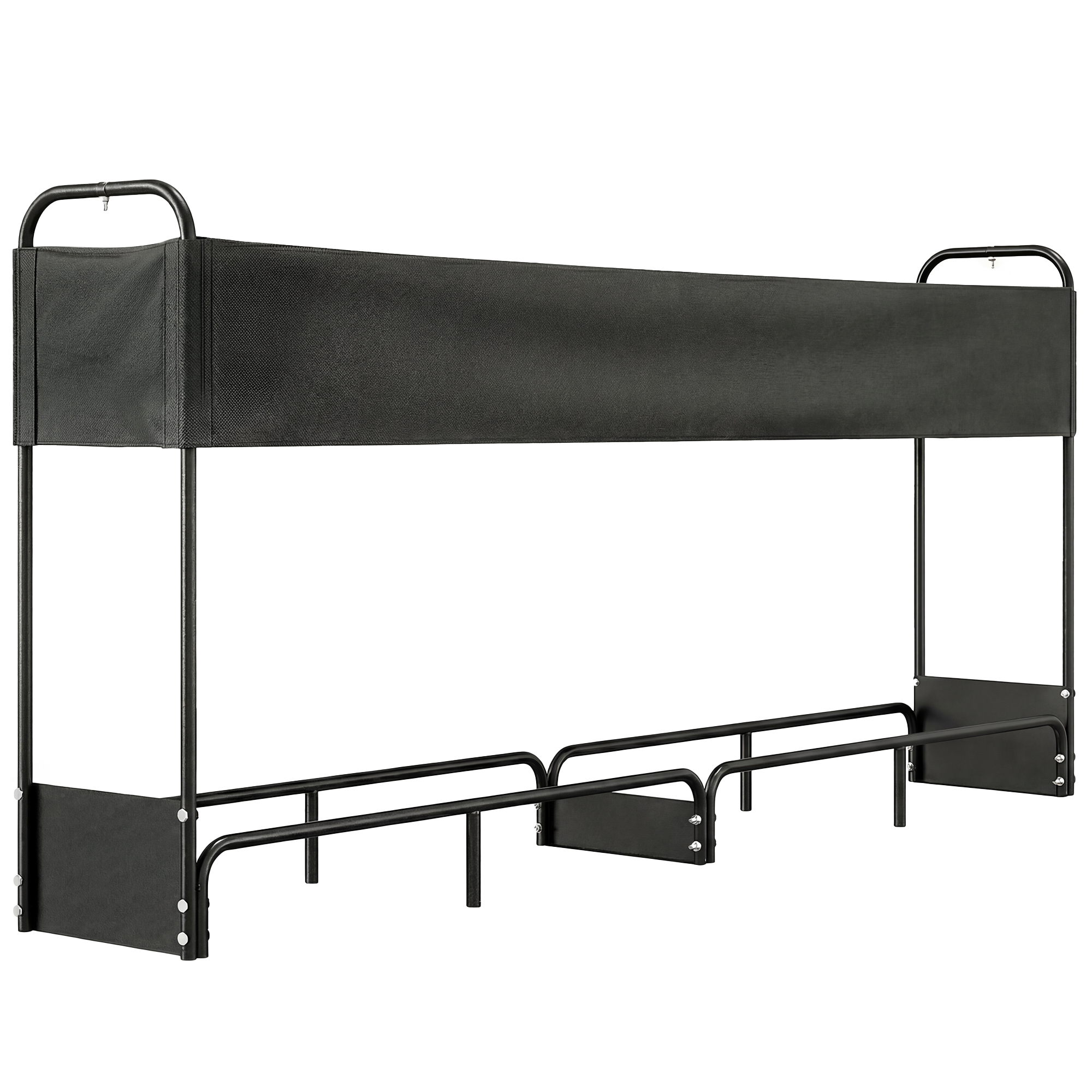 Outsunny Außen-Holzlager 260 x 38 x 118 cm, Holzunterstand mit wasserdichter 600D Oxford-Abdeckung, Tragkraft 500 kg, ideal als Außen-Holzregal für Kamin, schwarz Aosom