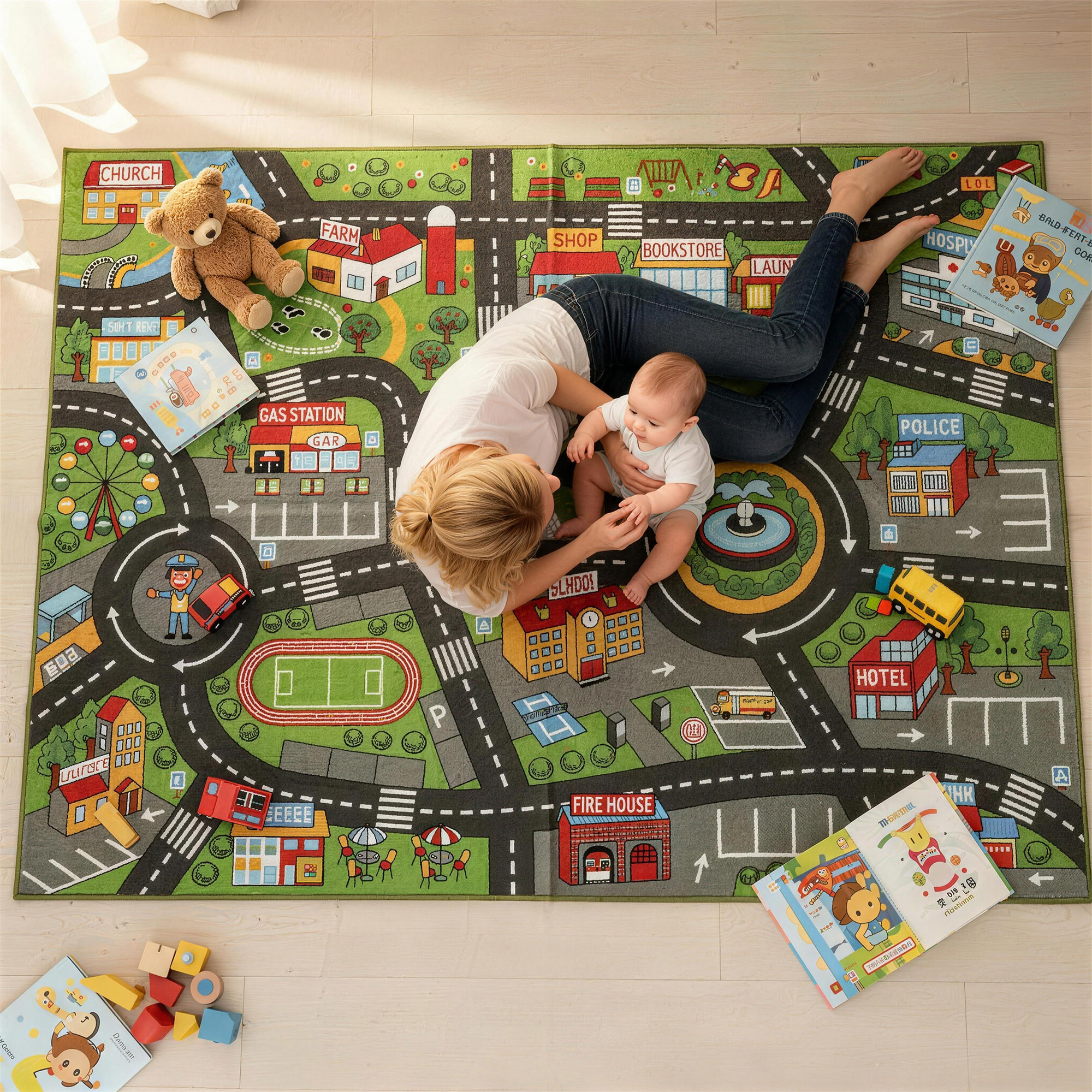 AIYAPLAY Krabbelmatte Baby, Spielmatte 200x150x0,5cm, Rutschfest Krabbeldec günstig online kaufen