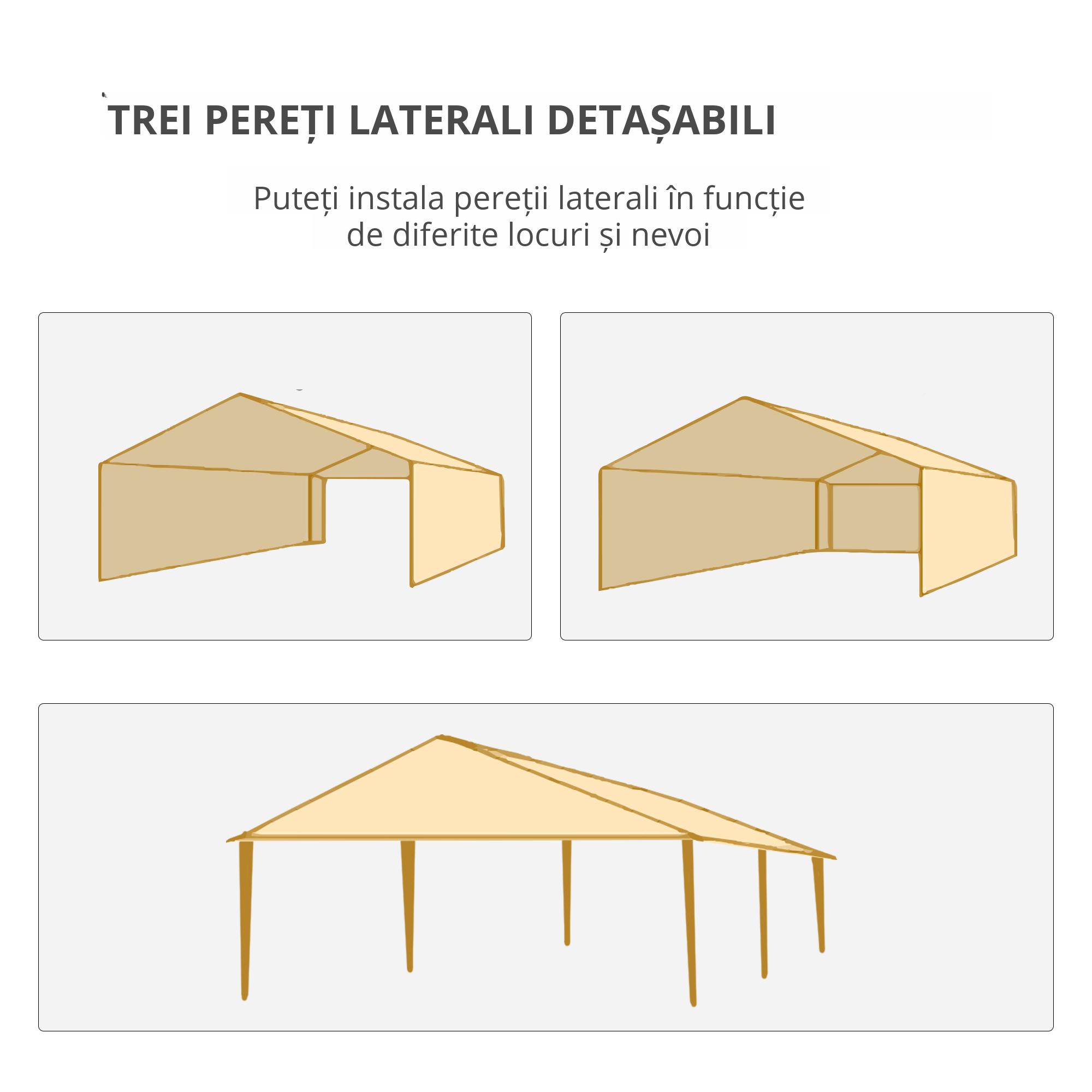  Cort de Gradina cu Orificii de Drenaj, Pereti Detasabili si Ferestre, 6x3 m, Verde [5]