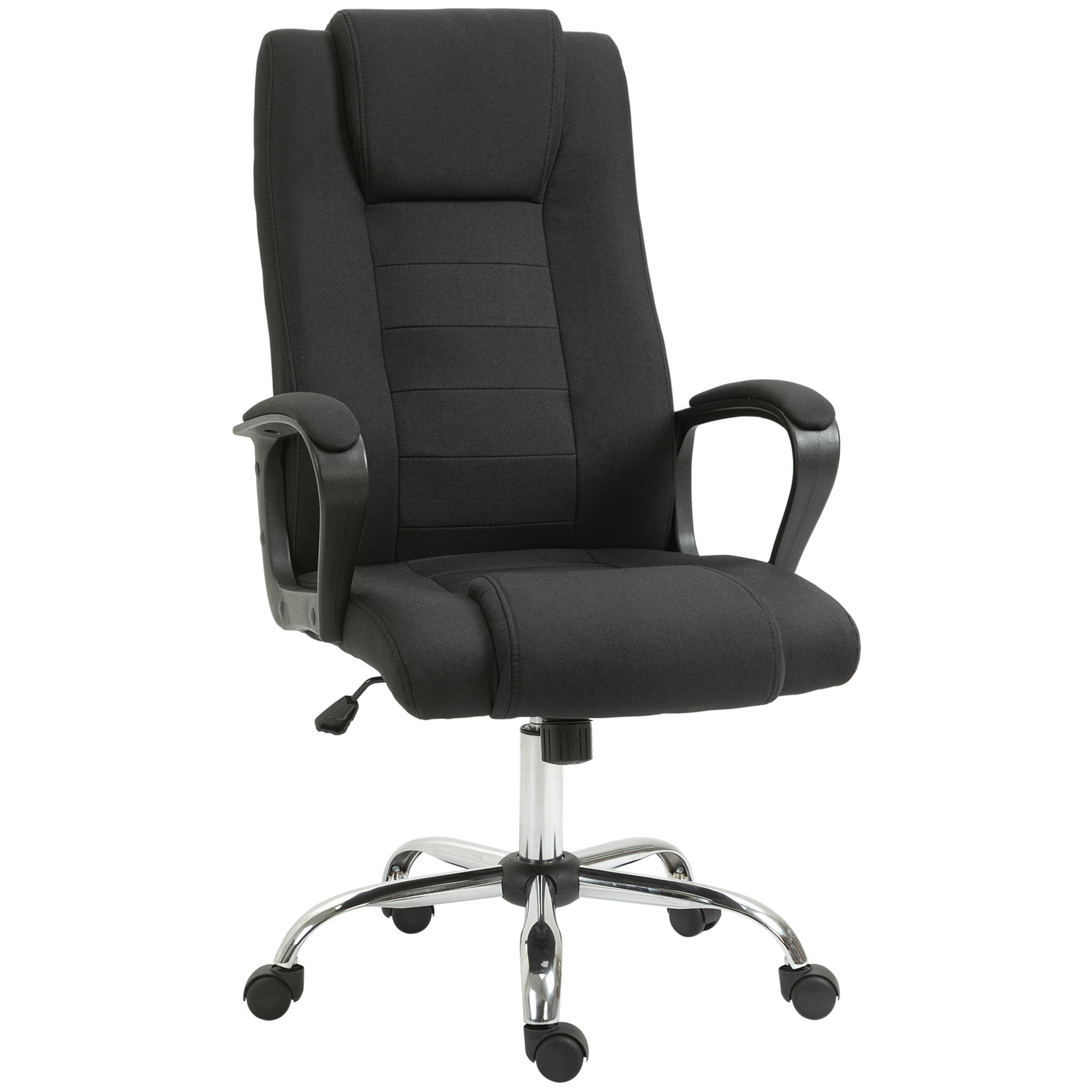 Vinsetto Scaun de Birou Ergonomic Basculant și Captusit cu Înălțime Reglabilă 62x76x110-119 cm Negru | Aosom Romania