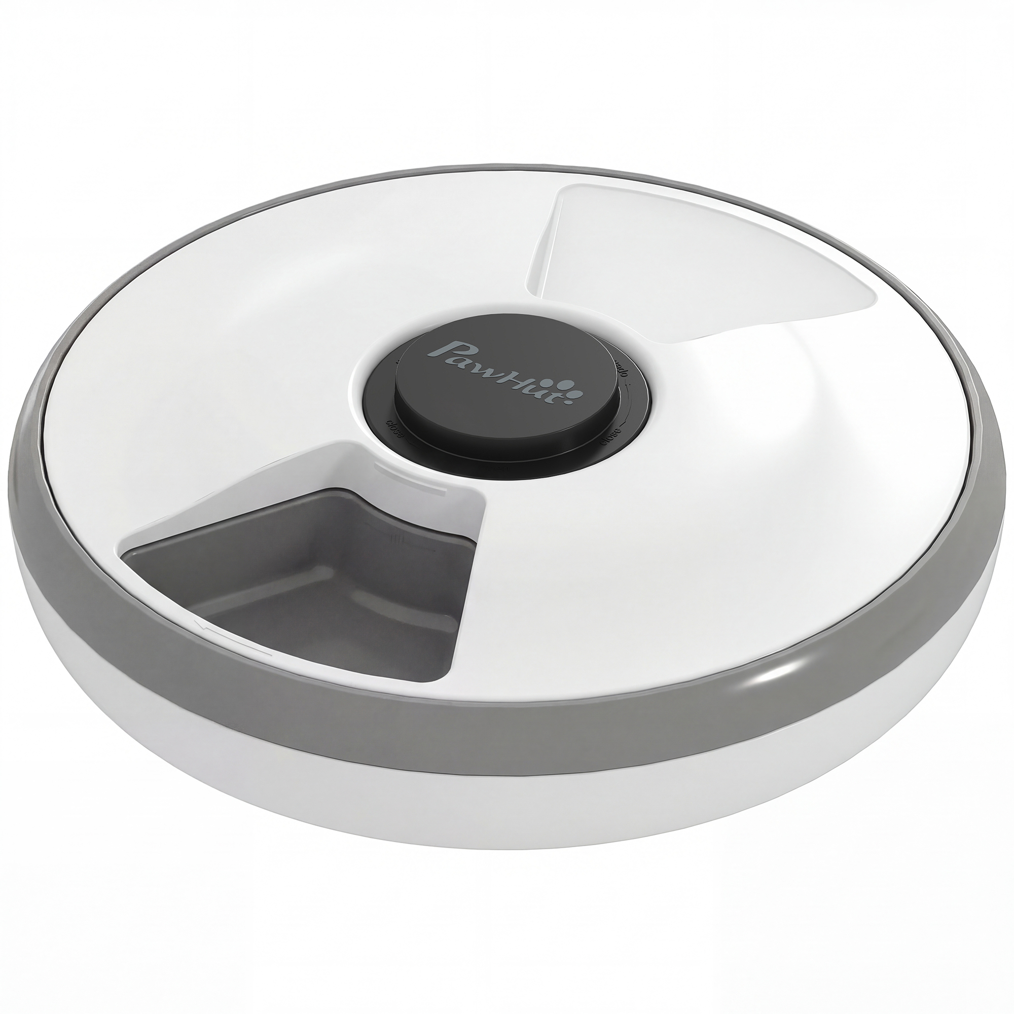PawHut Distributeur automatique sans fil programmable jusqu'à 6 repas, affichage LED, pack de refroidissement Gris